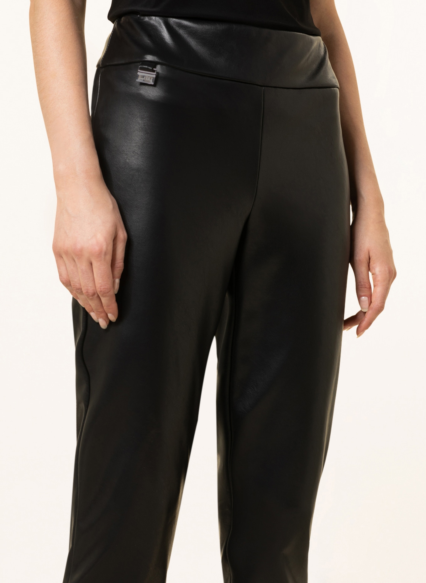 Joseph Ribkoff Pants in leather look, Color: BLACK (Image 5)