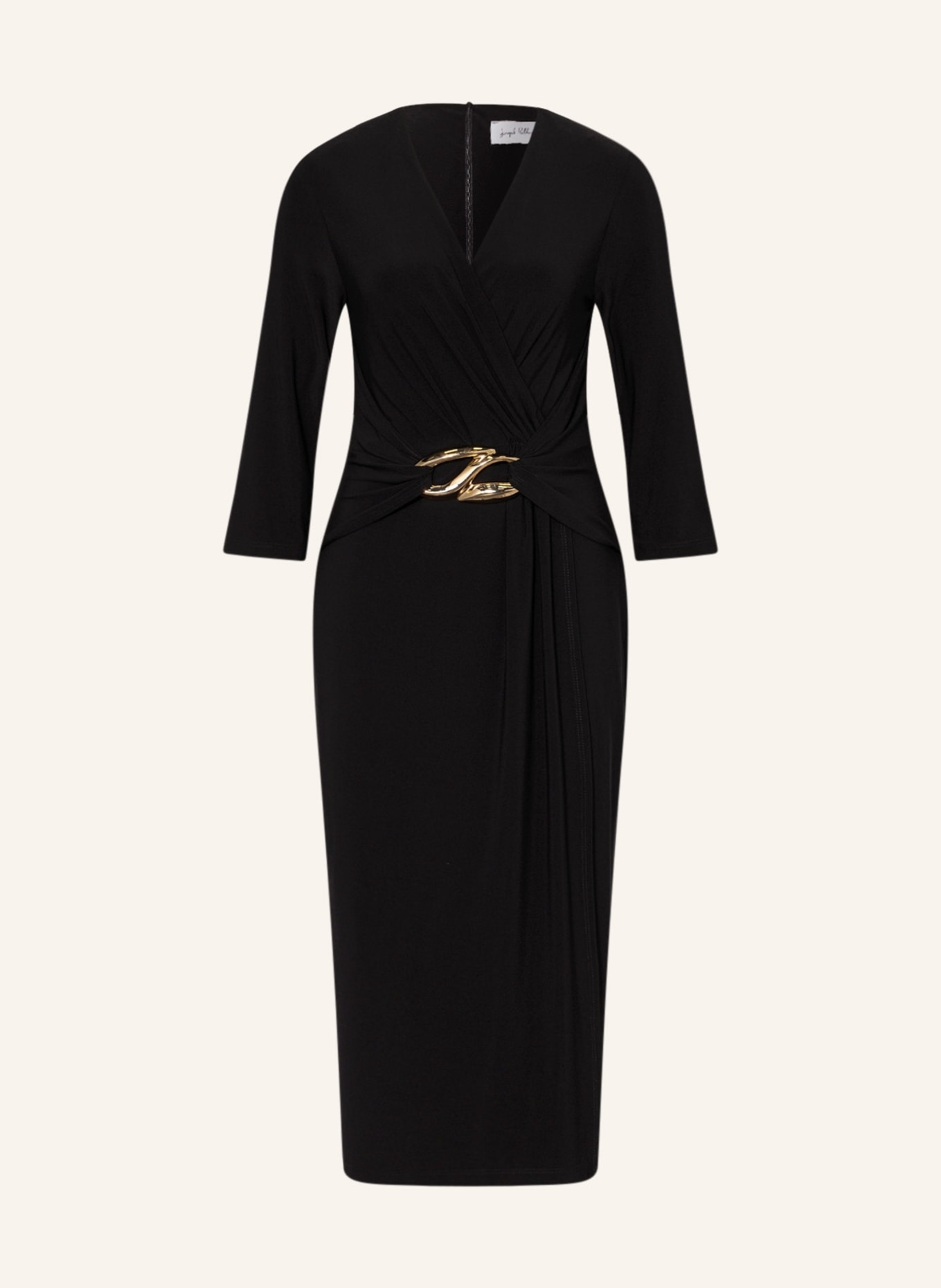 Joseph Ribkoff Sheath dress in wrap look, Color: BLACK (Image 1)