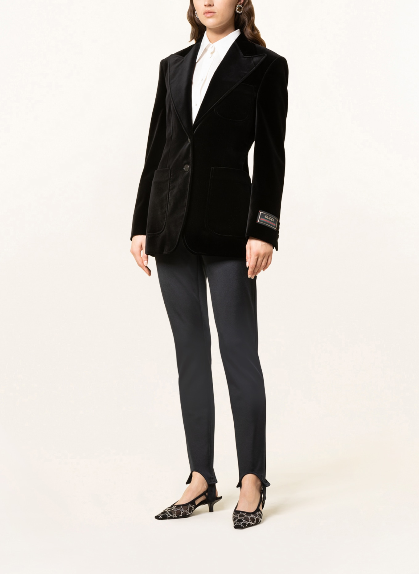 Gucci black new arrivals velvet blazer