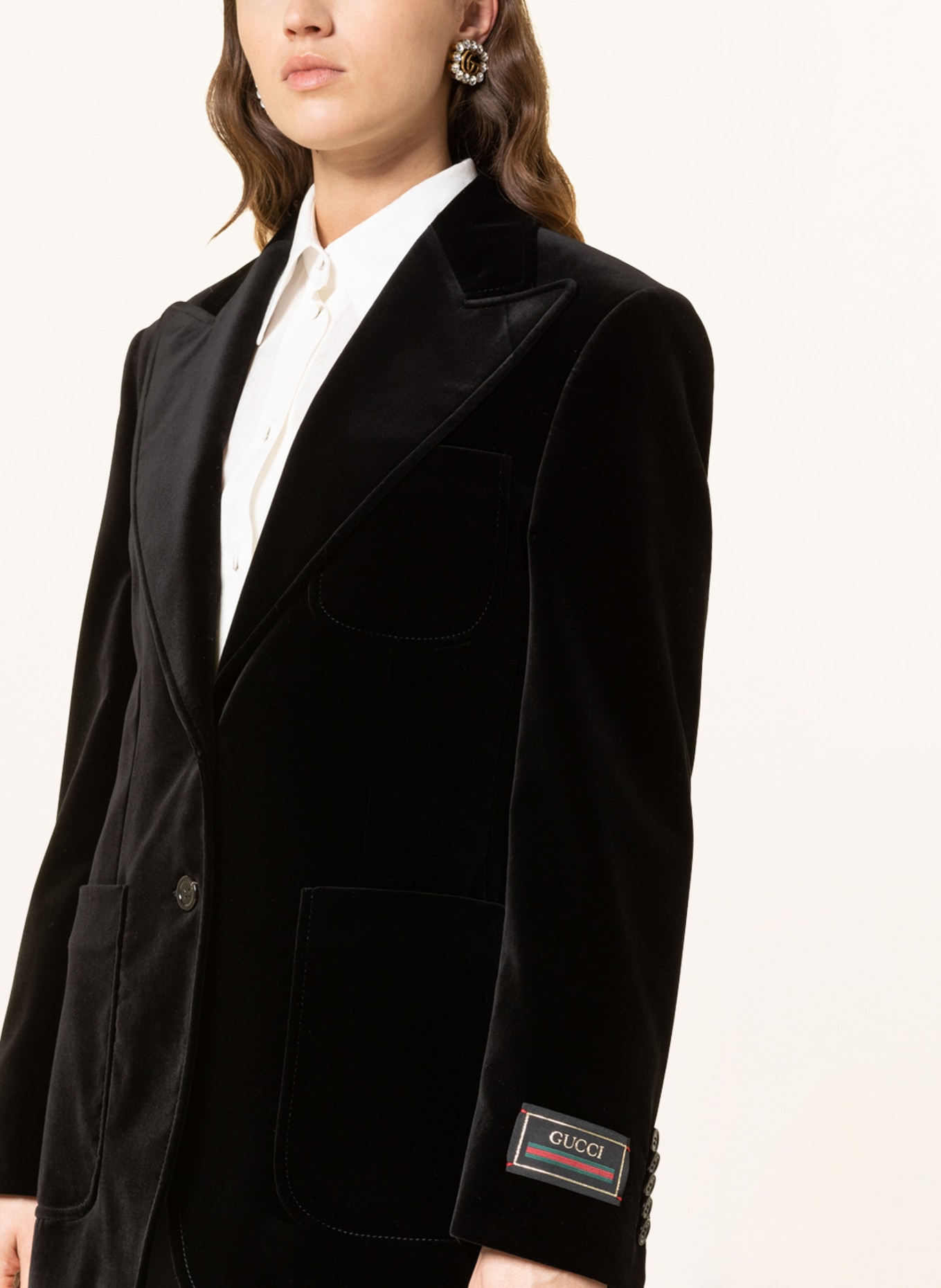 GUCCI Velvet blazer in black