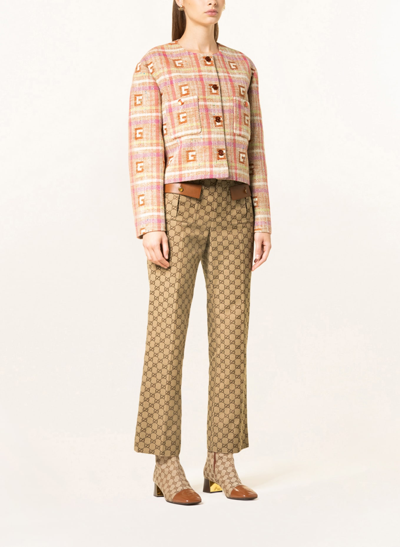 GUCCI Tweed blazers, Color: CAMEL/ CREAM/ ROSE (Image 2)