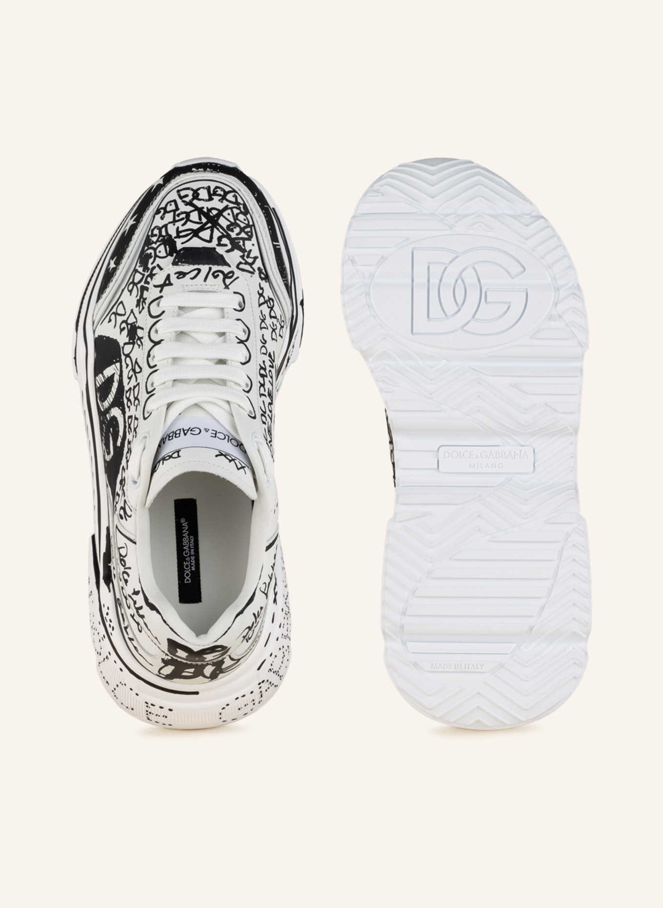 DOLCE & GABBANA Sneakers DAYMASTER, Color: WHITE/ BLACK (Image 5)