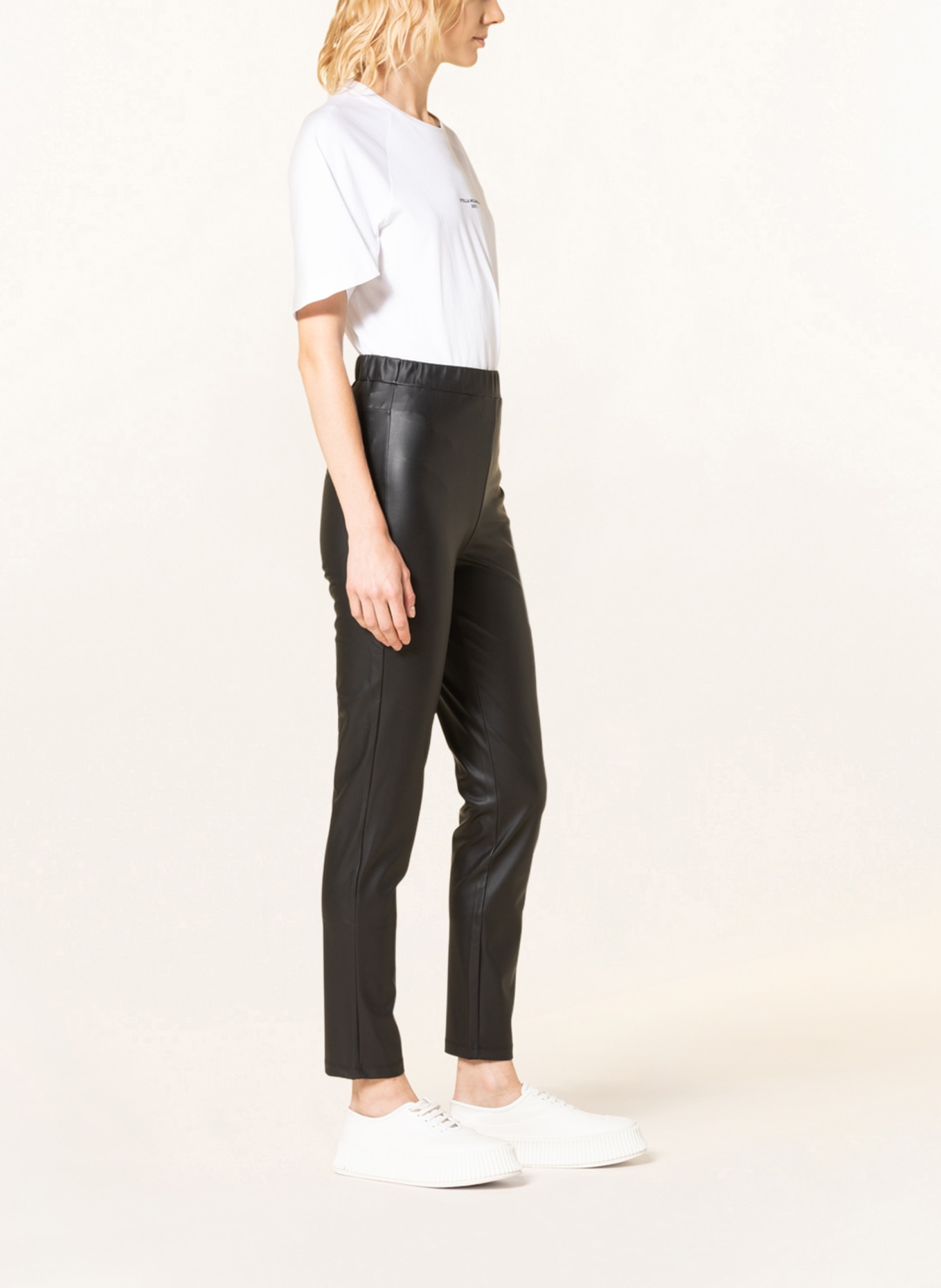 MaxMara LEISURE Leggings ORNELLA in leather look, Color: BLACK (Image 4)