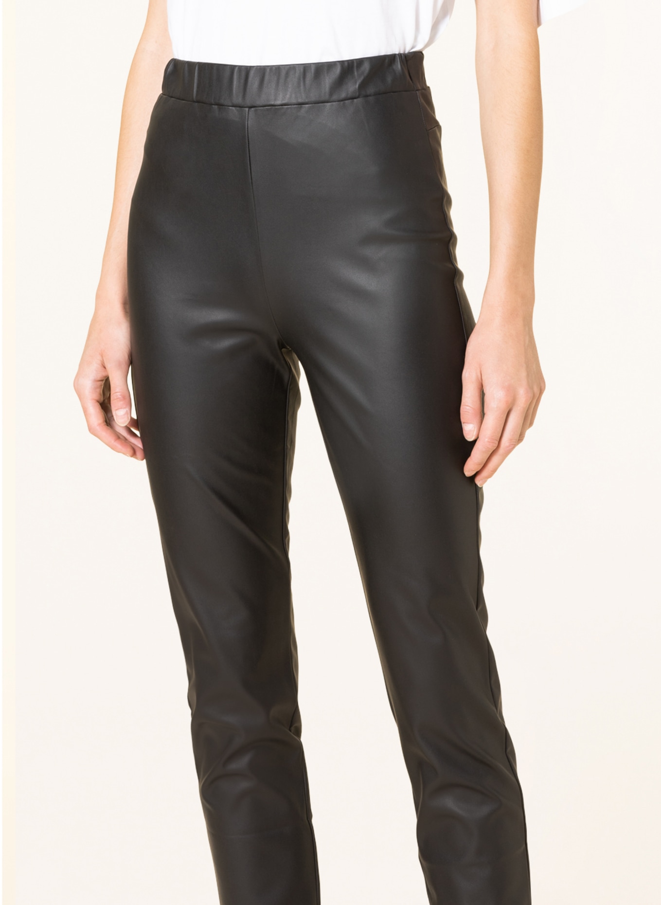 MaxMara LEISURE Leggings ORNELLA in leather look, Color: BLACK (Image 5)