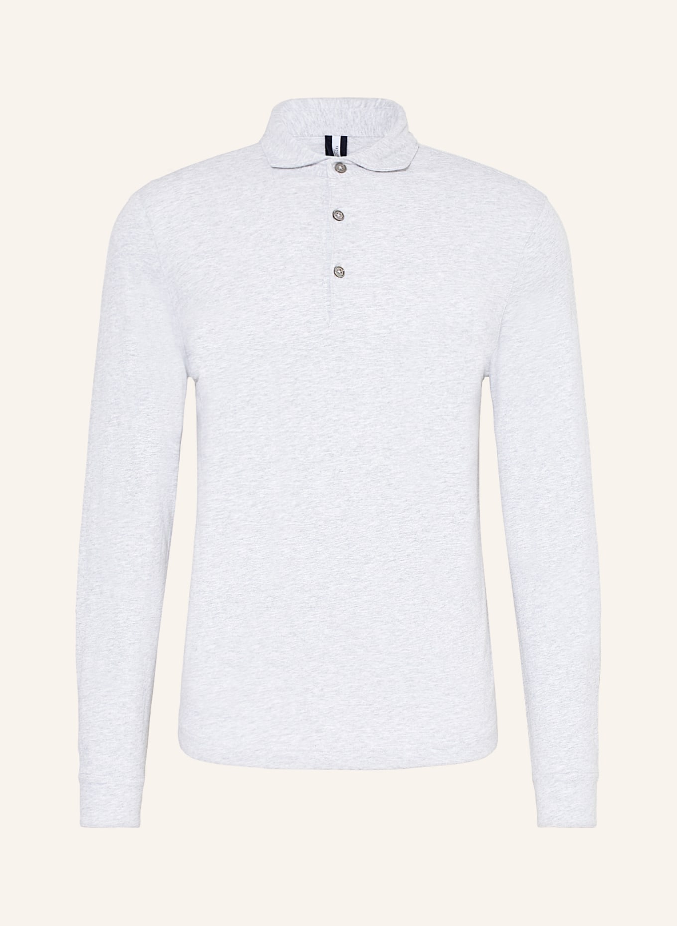 PROFUOMO Jersey-Poloshirt, Farbe: HELLGRAU (Bild 1)