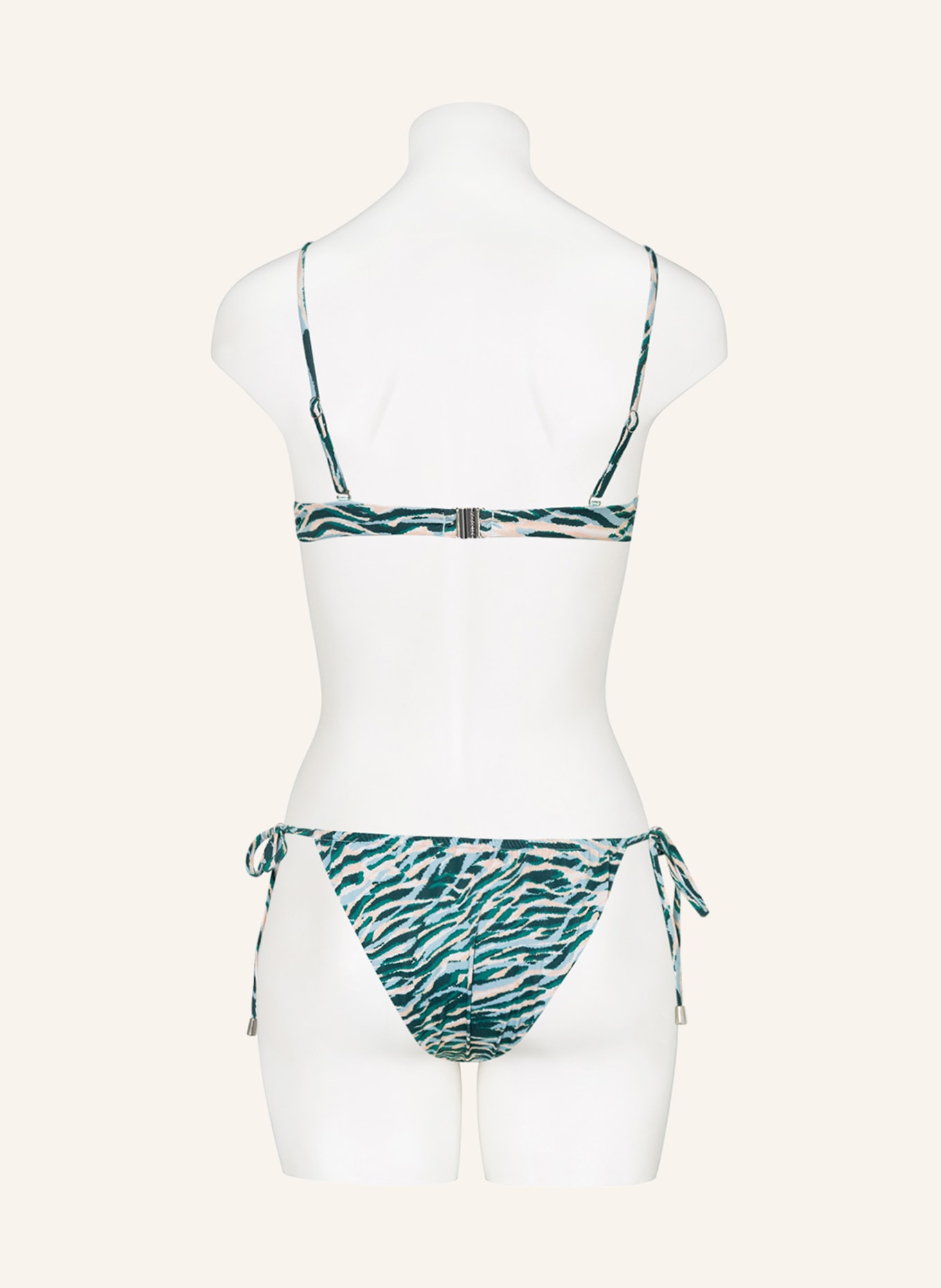 SEAFOLLY Triangle bikini bottoms WILD AT HEART , Color: DARK GREEN/ LIGHT BLUE/ CREAM (Image 3)