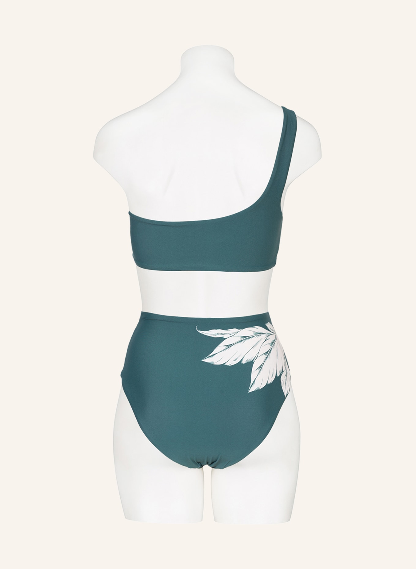 SEAFOLLY High-Waist-Bikini-Hose FLEUR DE BLOOM , Farbe: DUNKELGRÜN/ WEISS (Bild 3)