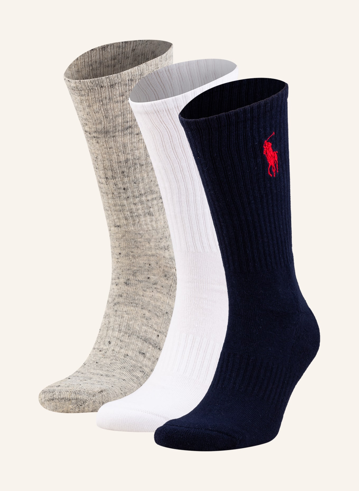 POLO RALPH LAUREN Ponožky, sada 3 párů, Barva: 001 NAVY/WHITE/GREY 499 (Obrázek 1)