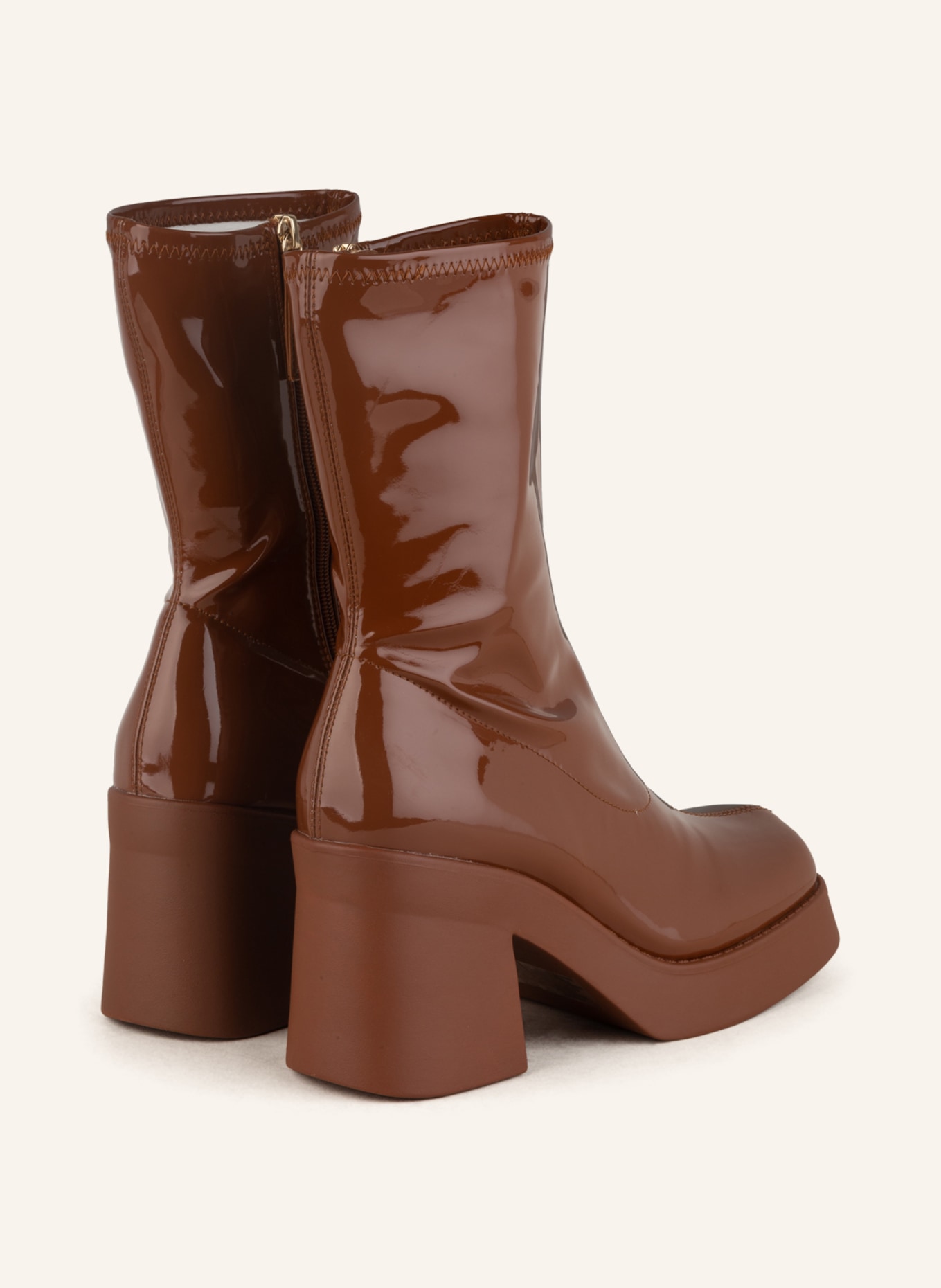 STEVE MADDEN Platform ankle boots OVERCAST, Color: COGNAC (Image 2)