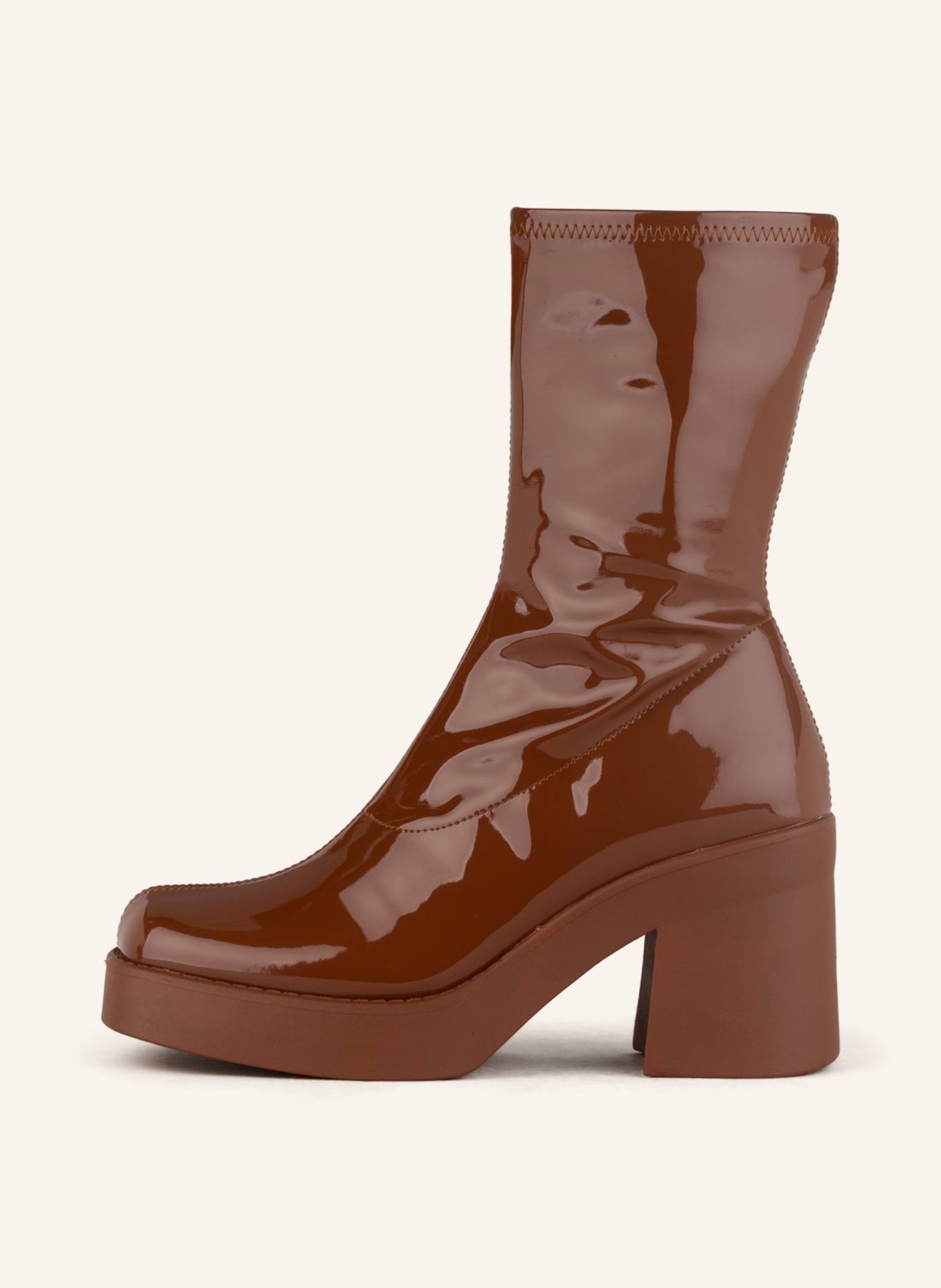 STEVE MADDEN Platform ankle boots OVERCAST, Color: COGNAC (Image 4)