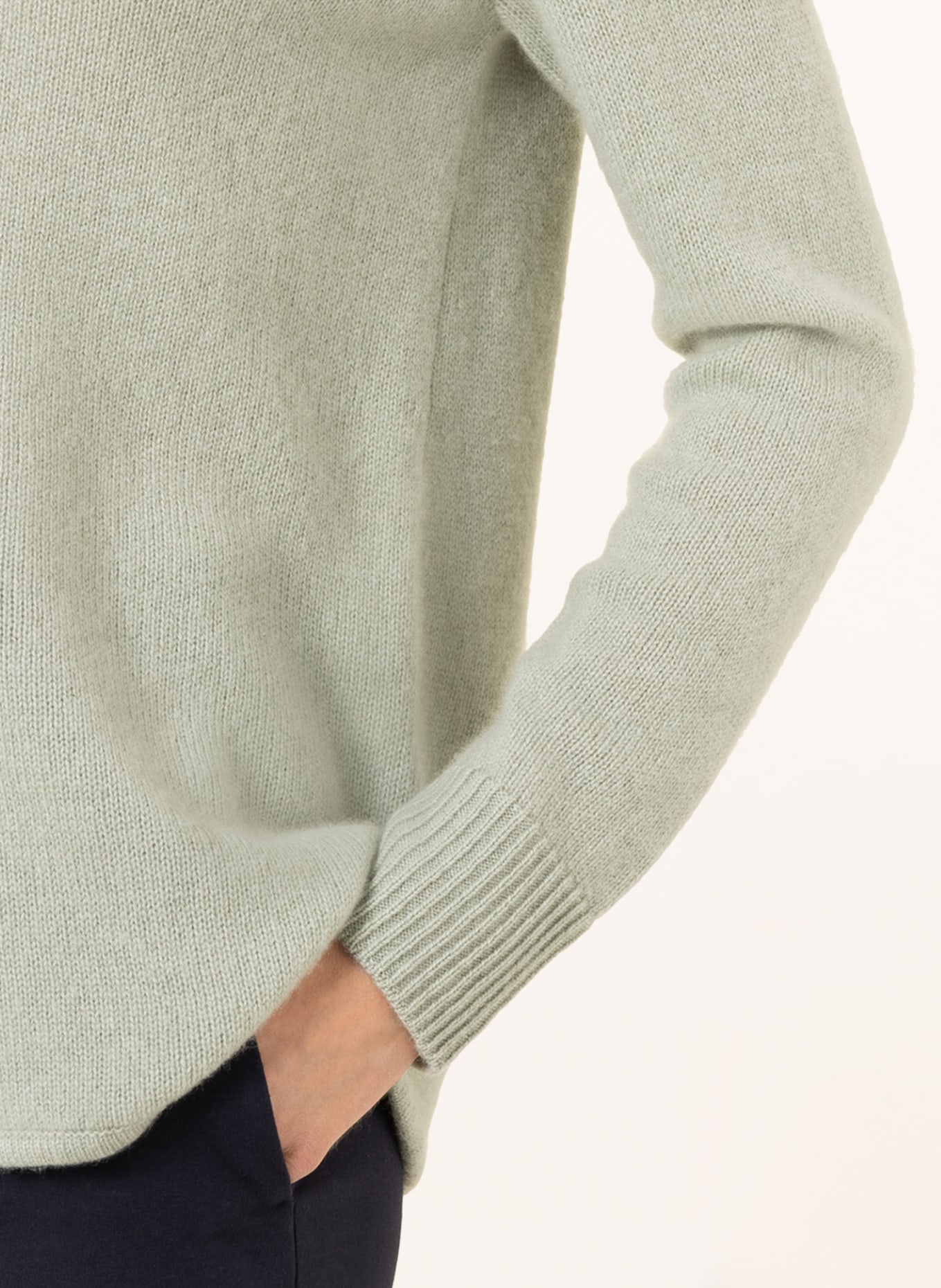 HEMISPHERE Sweter z kaszmiru , Kolor: JASNOZIELONY (Obrazek 4)