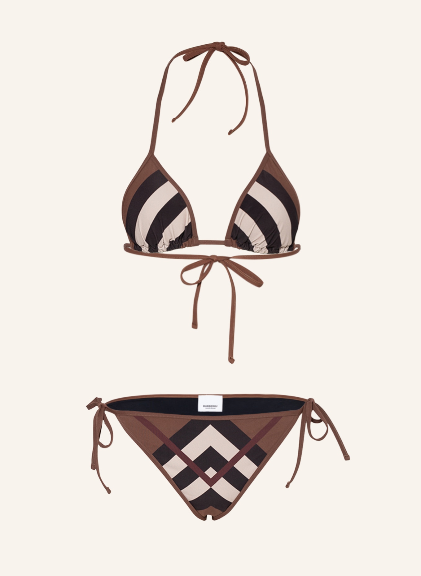 BURBERRY Triangle bikini COBB, Color: BROWN/ LIGHT BROWN/ BLACK (Image 1)