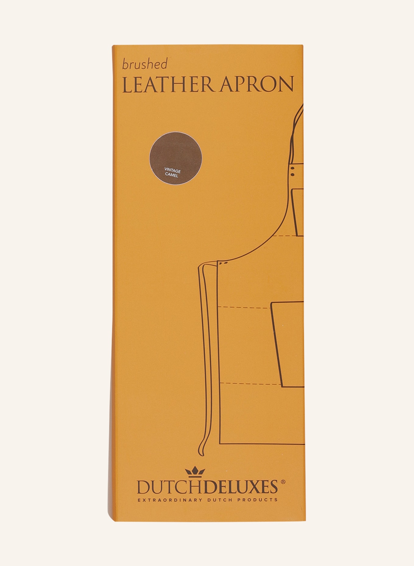 DUTCHDELUXES Apron, Color: CAMEL (Image 3)