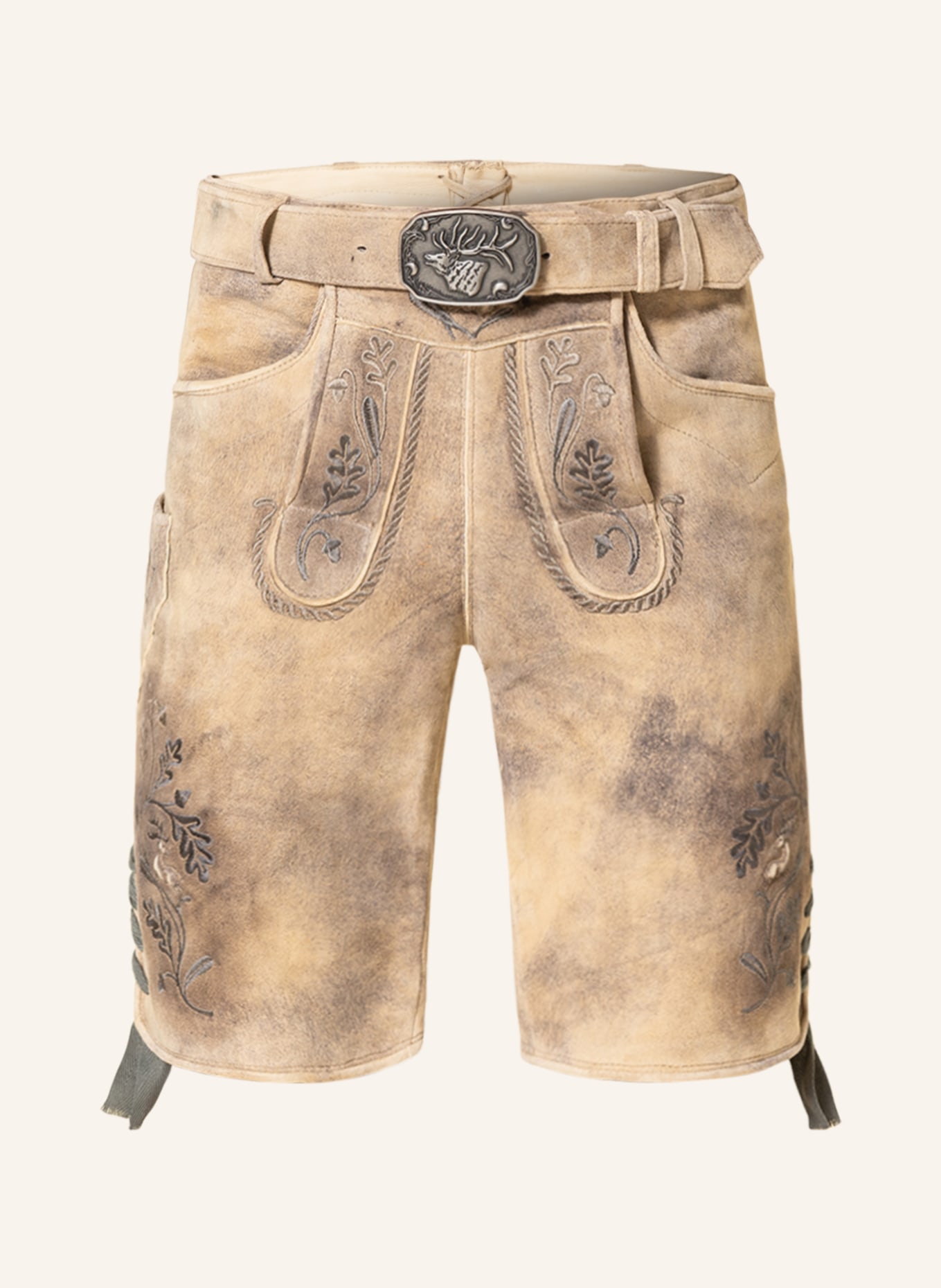 Spieth & Wensky Leather pants WESTLEY, Color: KHAKI (Image 1)