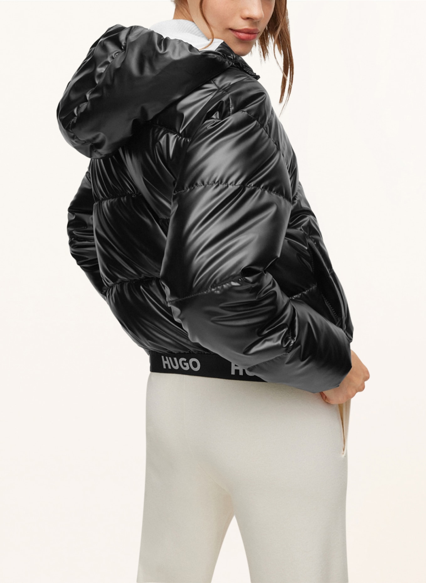 HUGO Quilted jacket FARYNE , Color: BLACK (Image 3)