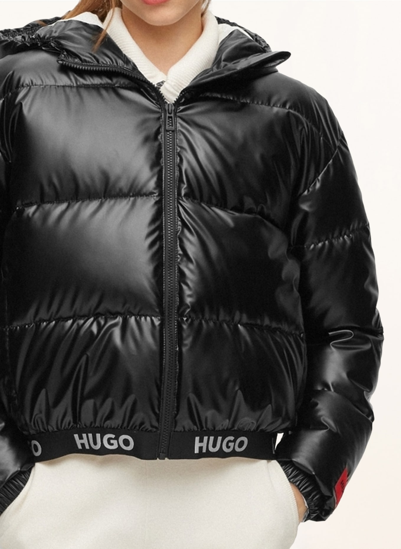 HUGO Quilted jacket FARYNE , Color: BLACK (Image 4)