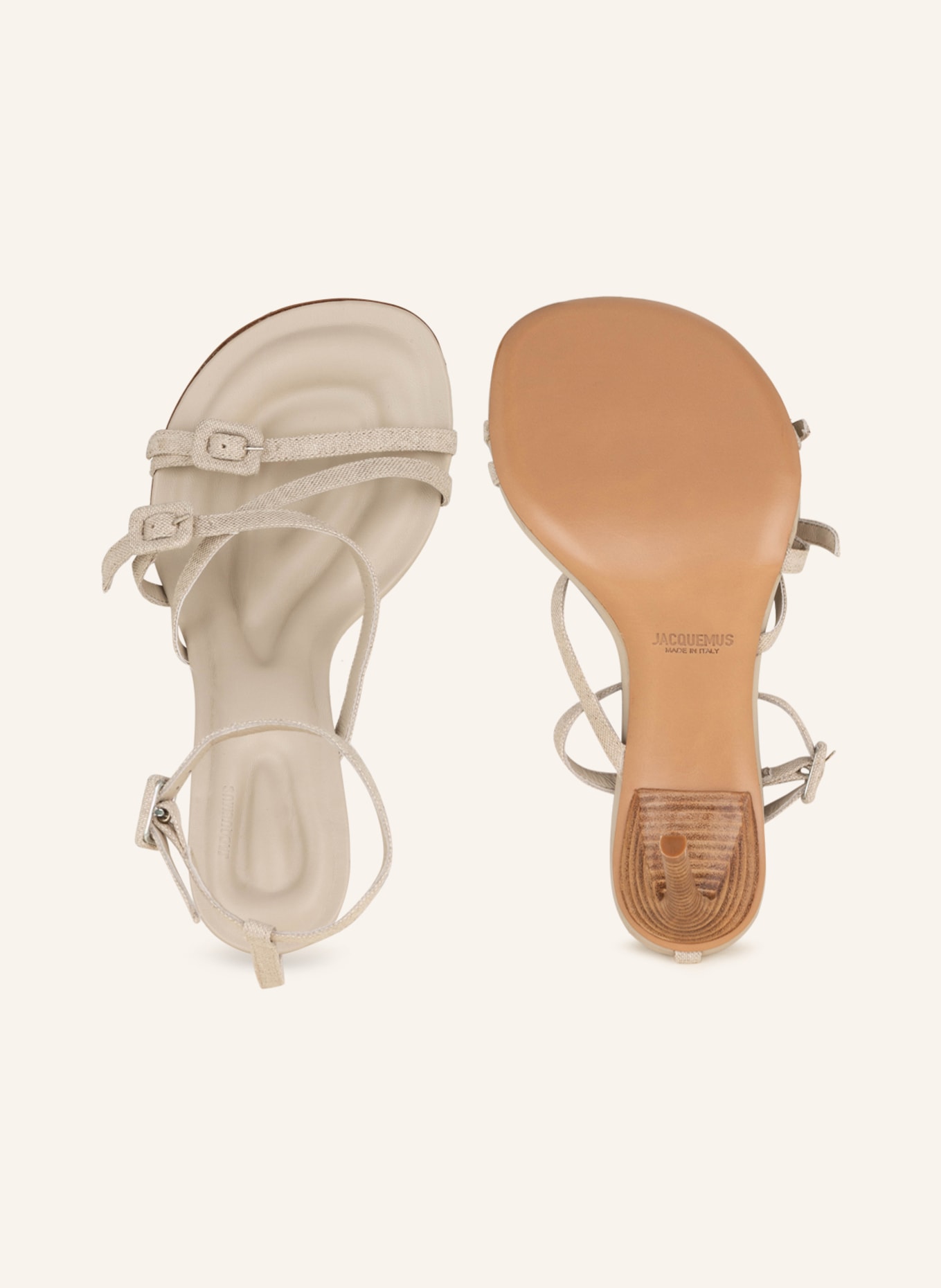 JACQUEMUS Sandals LES SANDALES CAMARGUE, Color: BEIGE (Image 5)