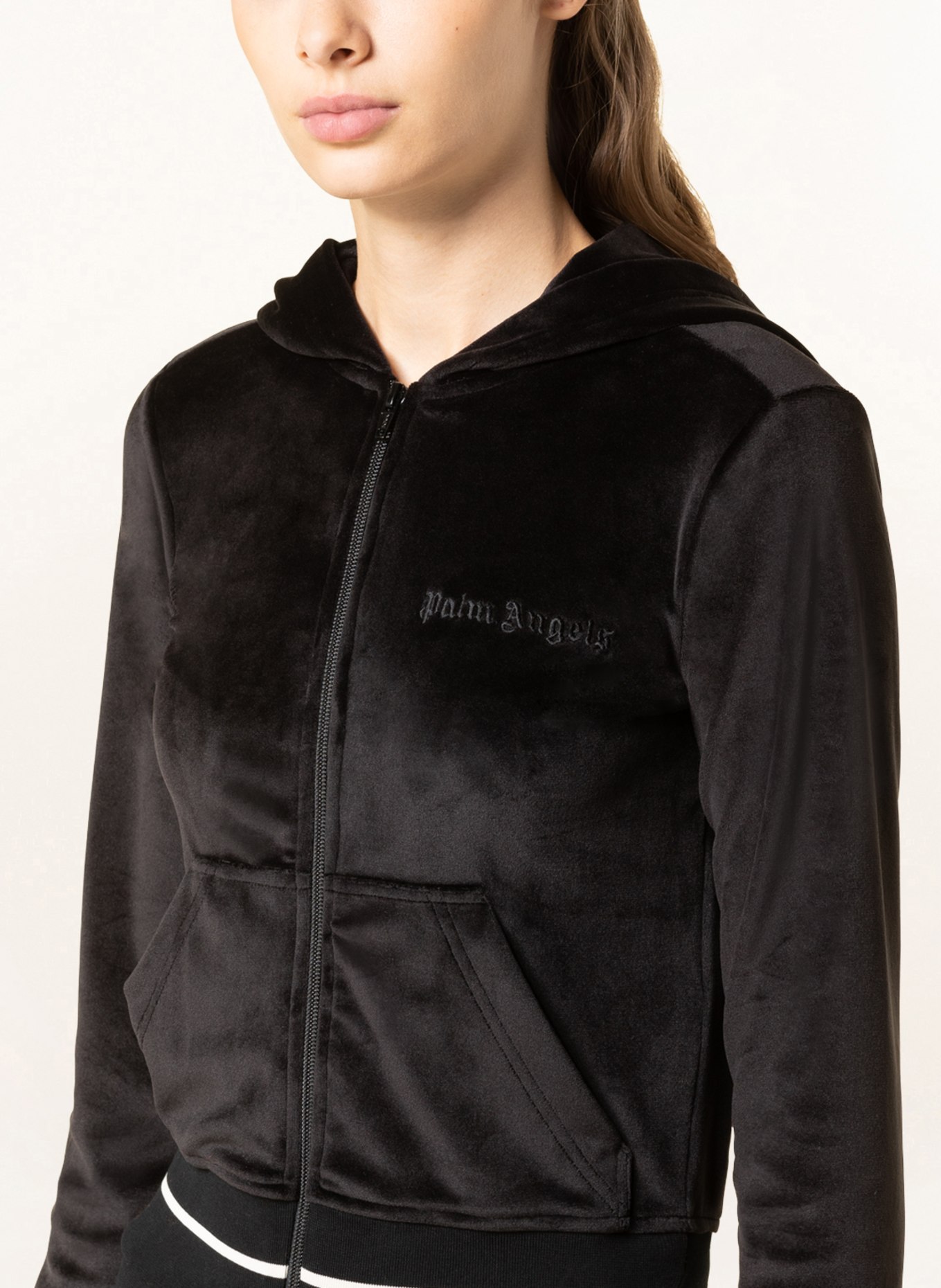 Palm Angels Velour jacket, Color: BLACK (Image 5)