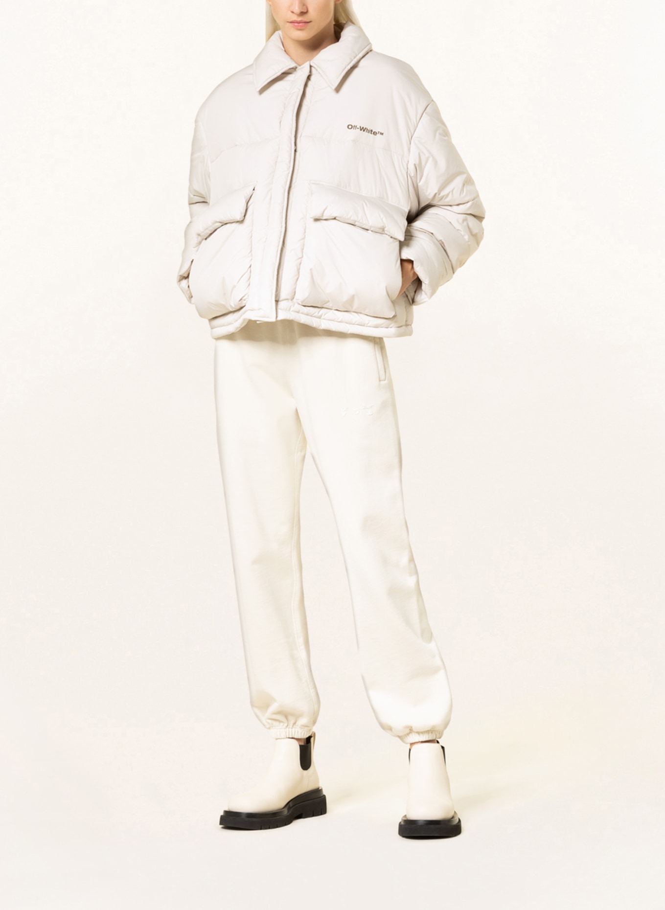 Off-White Quilted jacket, Color: CREAM (Image 2)
