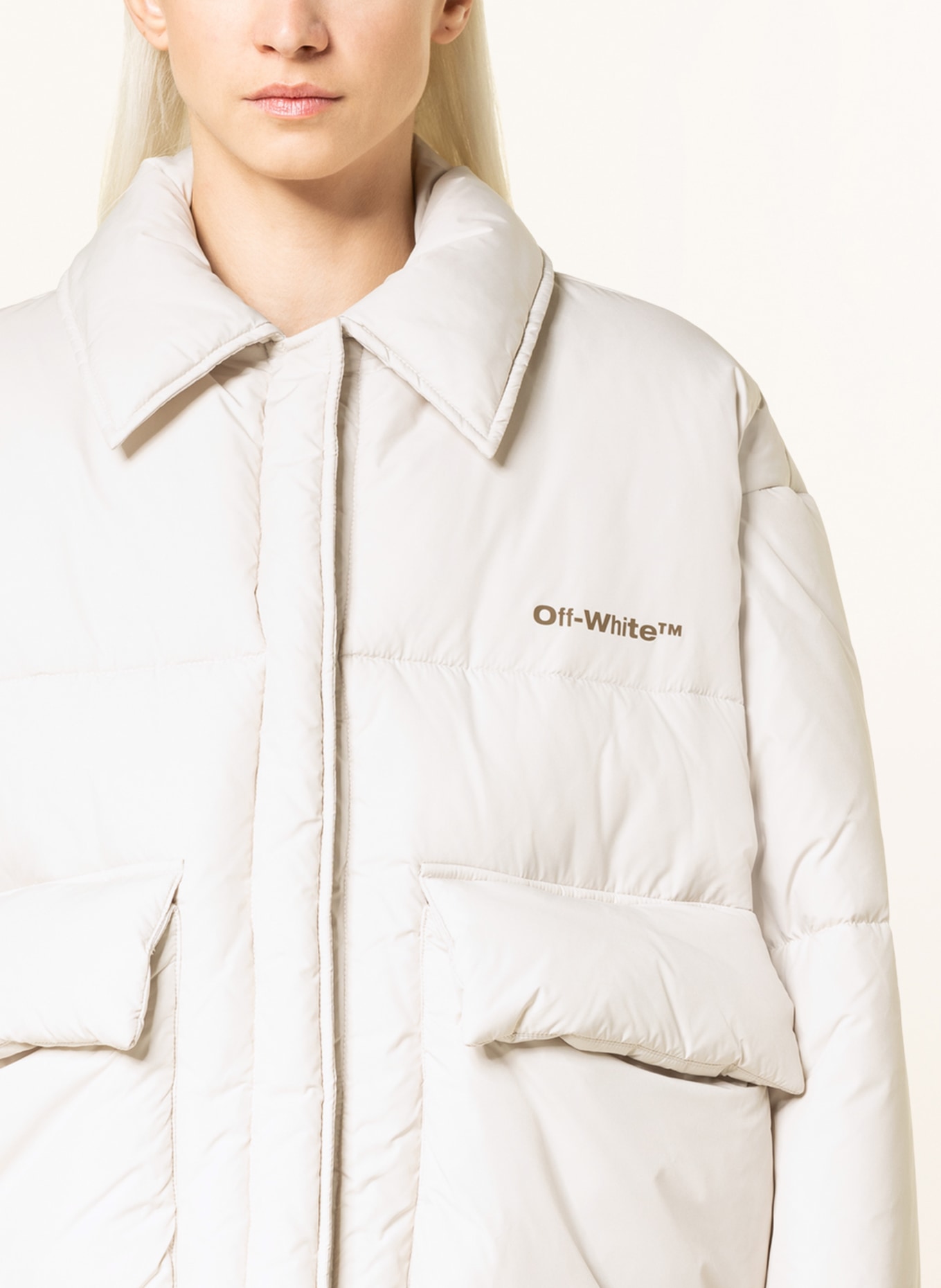 Off-White Quilted jacket, Color: CREAM (Image 4)