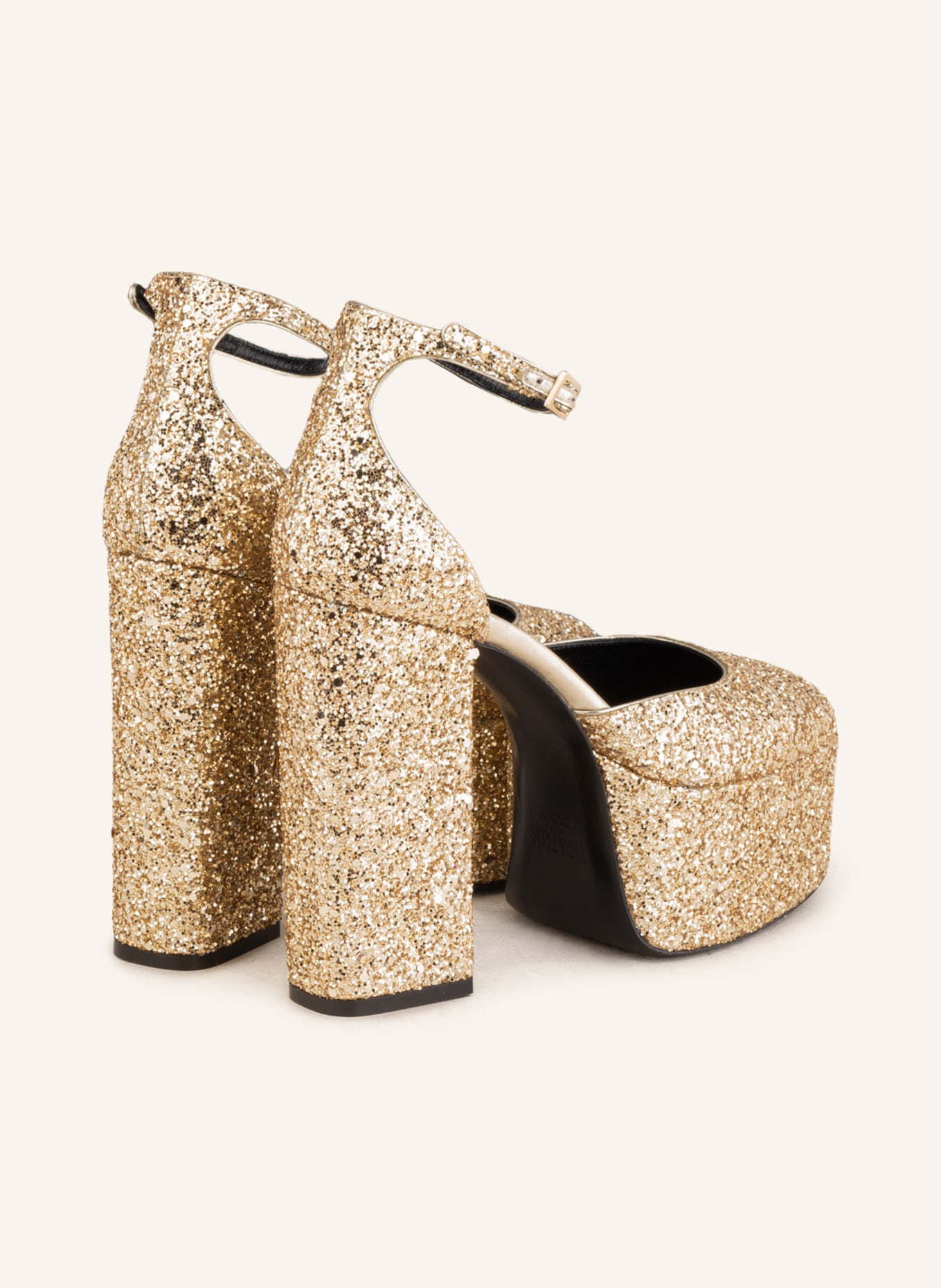 PARIS TEXAS Platform sandals DALILAH with sequins, Color: GOLD (Image 2)