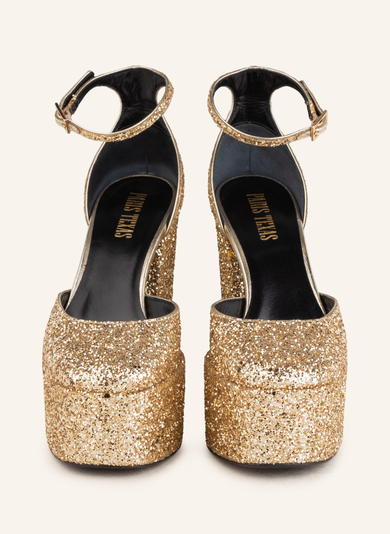 PARIS TEXAS Platform sandals DALILAH with sequins, Color: GOLD (Image 3)