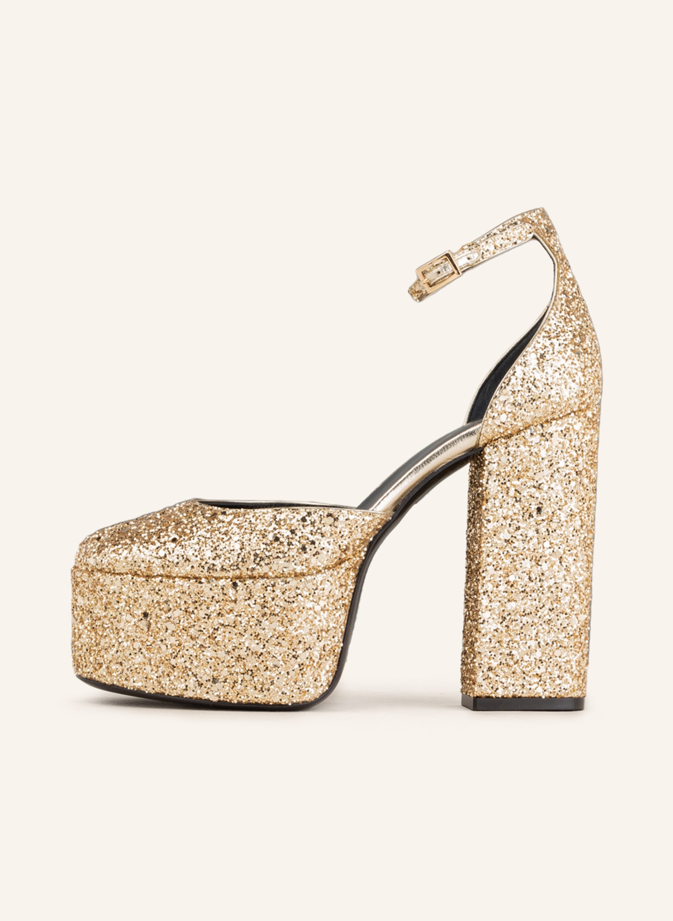PARIS TEXAS Platform sandals DALILAH with sequins, Color: GOLD (Image 4)