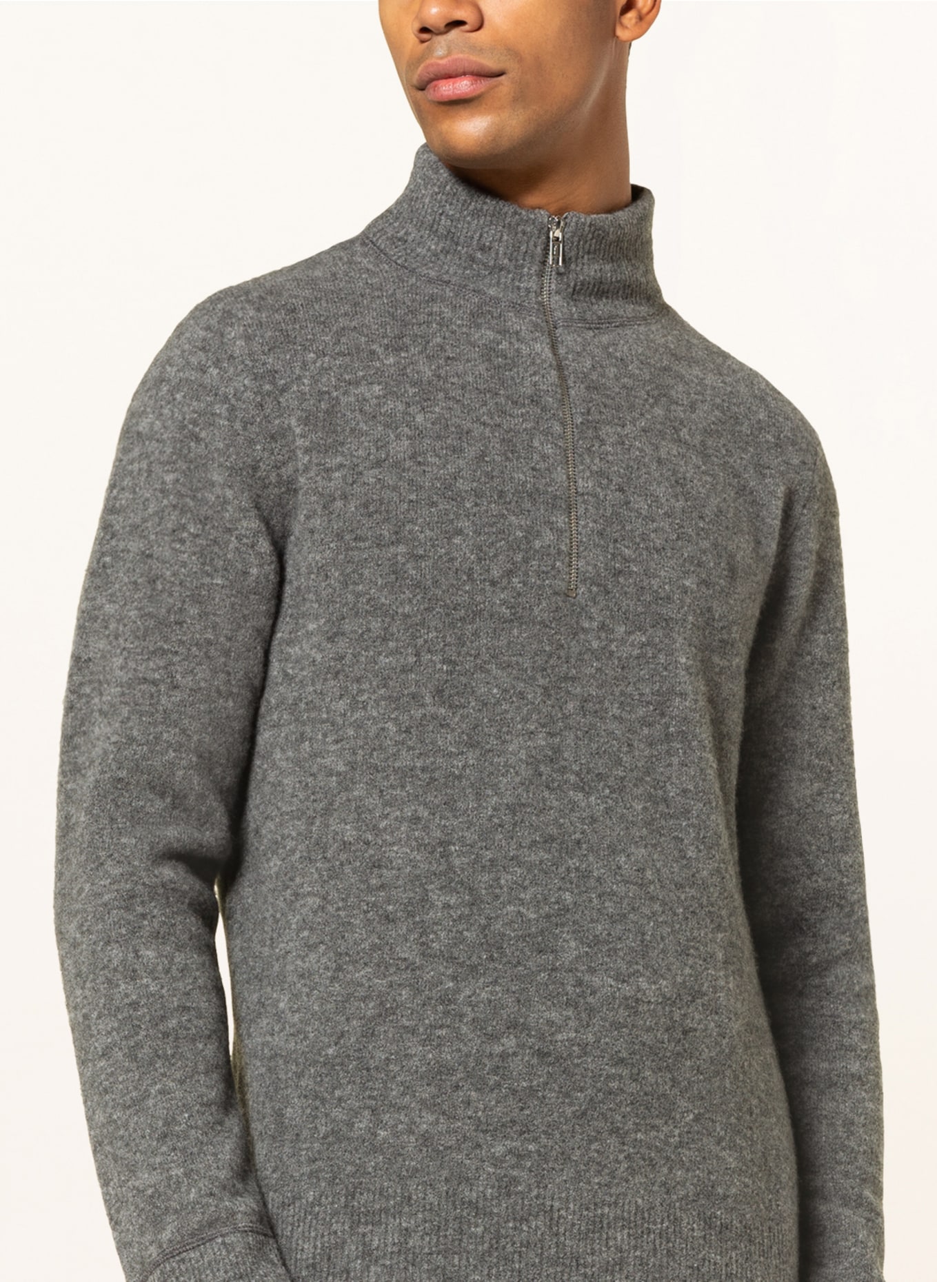 Filippa K Half-zip sweater ANDREW, Color: GRAY (Image 4)