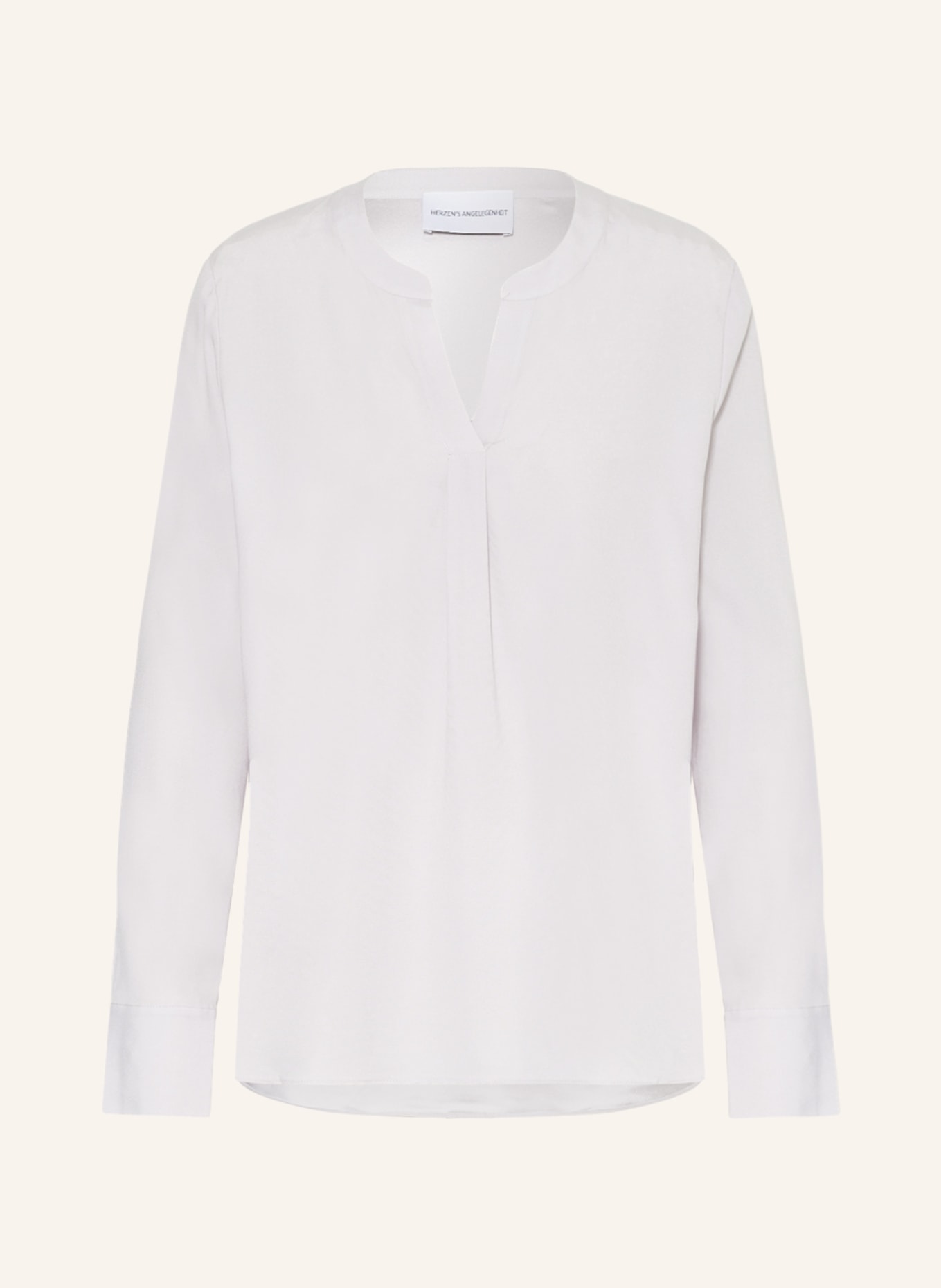 HERZEN'S ANGELEGENHEIT Shirt blouse in silk: LIGHT GRAY