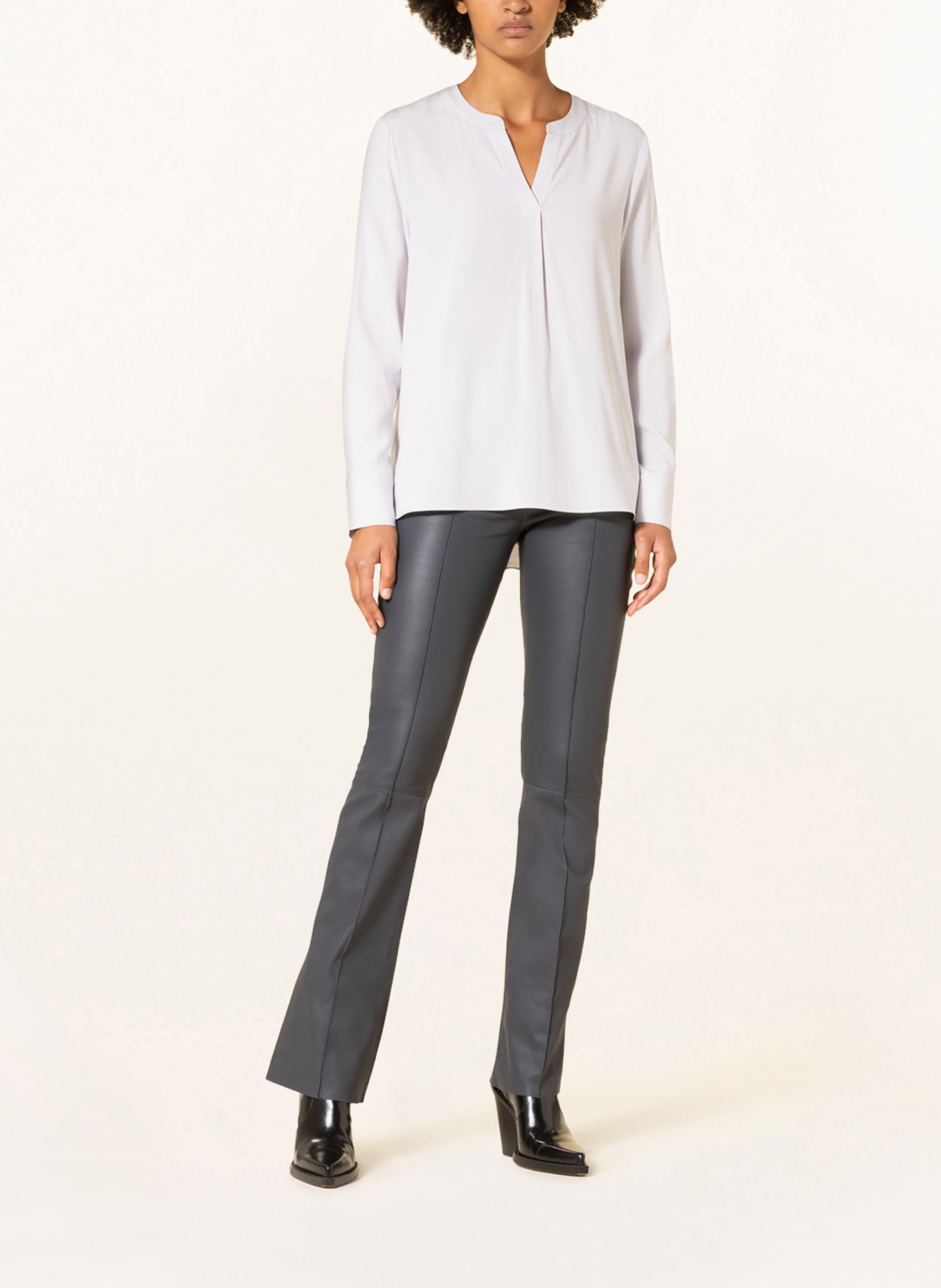 HERZEN'S ANGELEGENHEIT Shirt blouse in silk: LIGHT GRAY