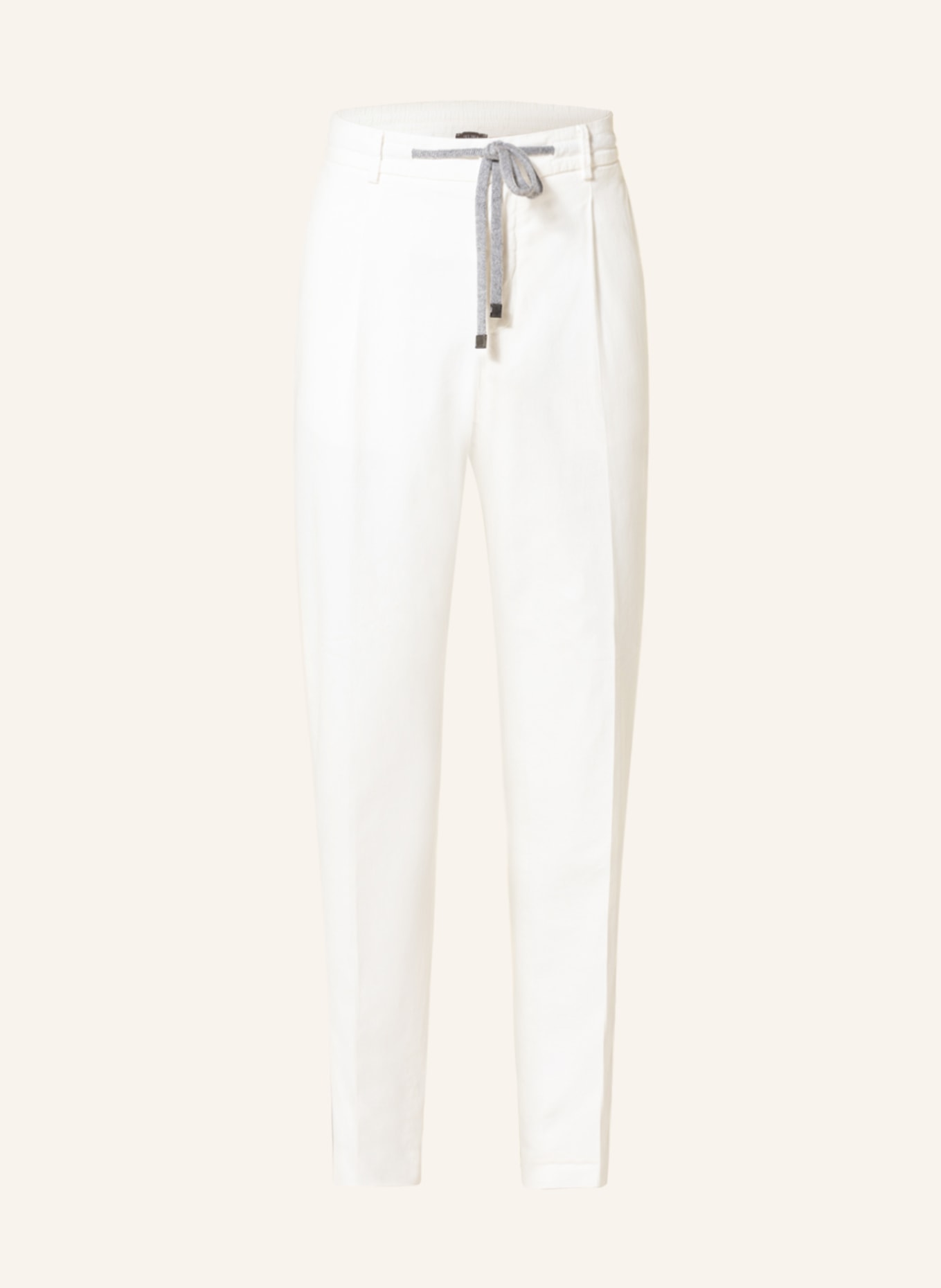 PESERICO Chinos in jogger style extra slim fit, Color: WHITE (Image 1)