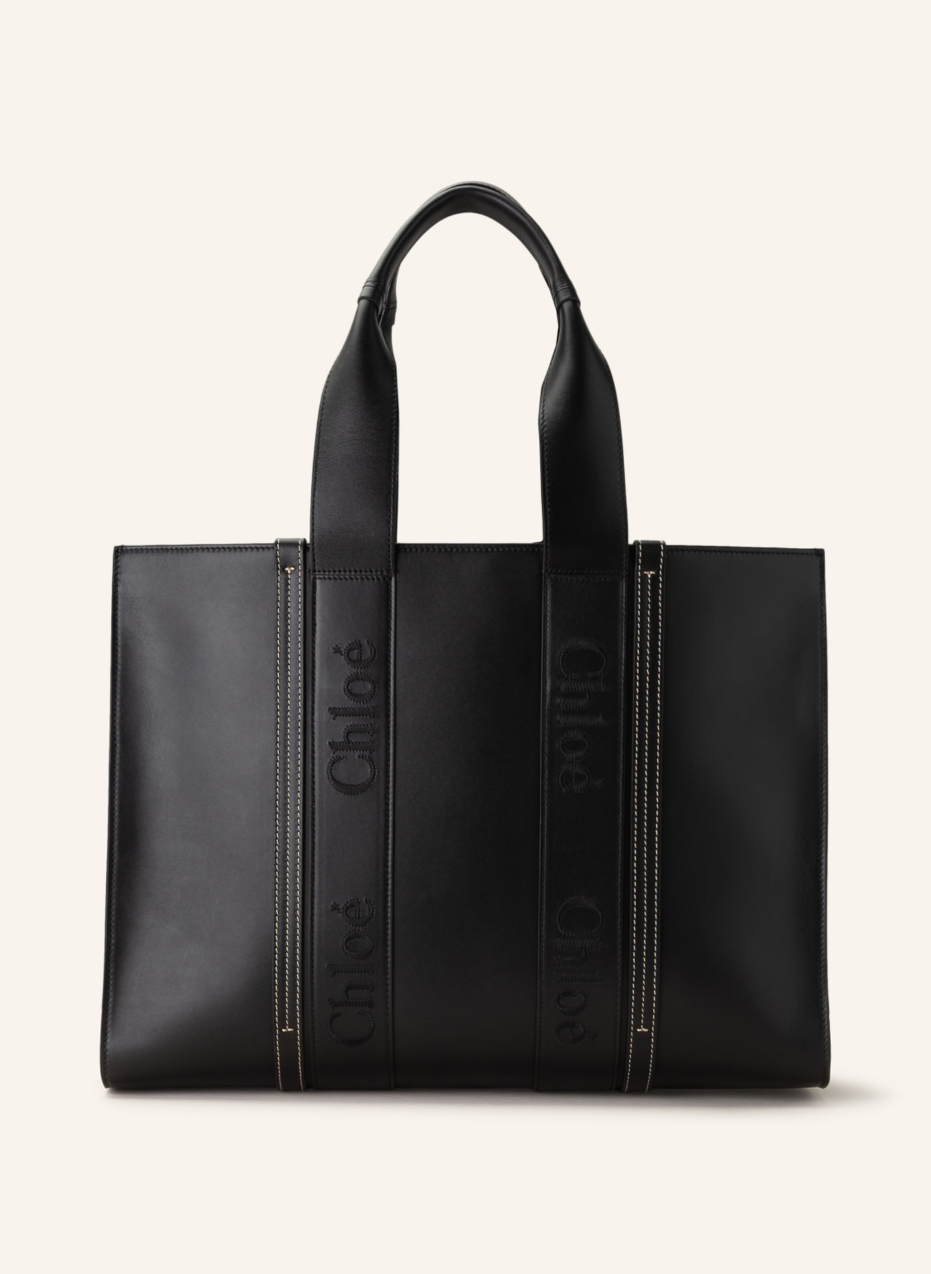 Chloé Shopper WOODY LARGE, Farbe: BLACK (Bild 1)