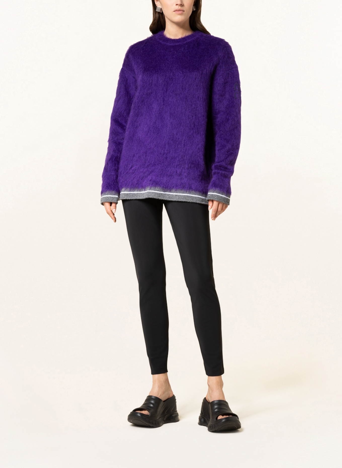 GIVENCHY Sweter oversize z dodatkiem moheru , Kolor: LILA (Obrazek 2)