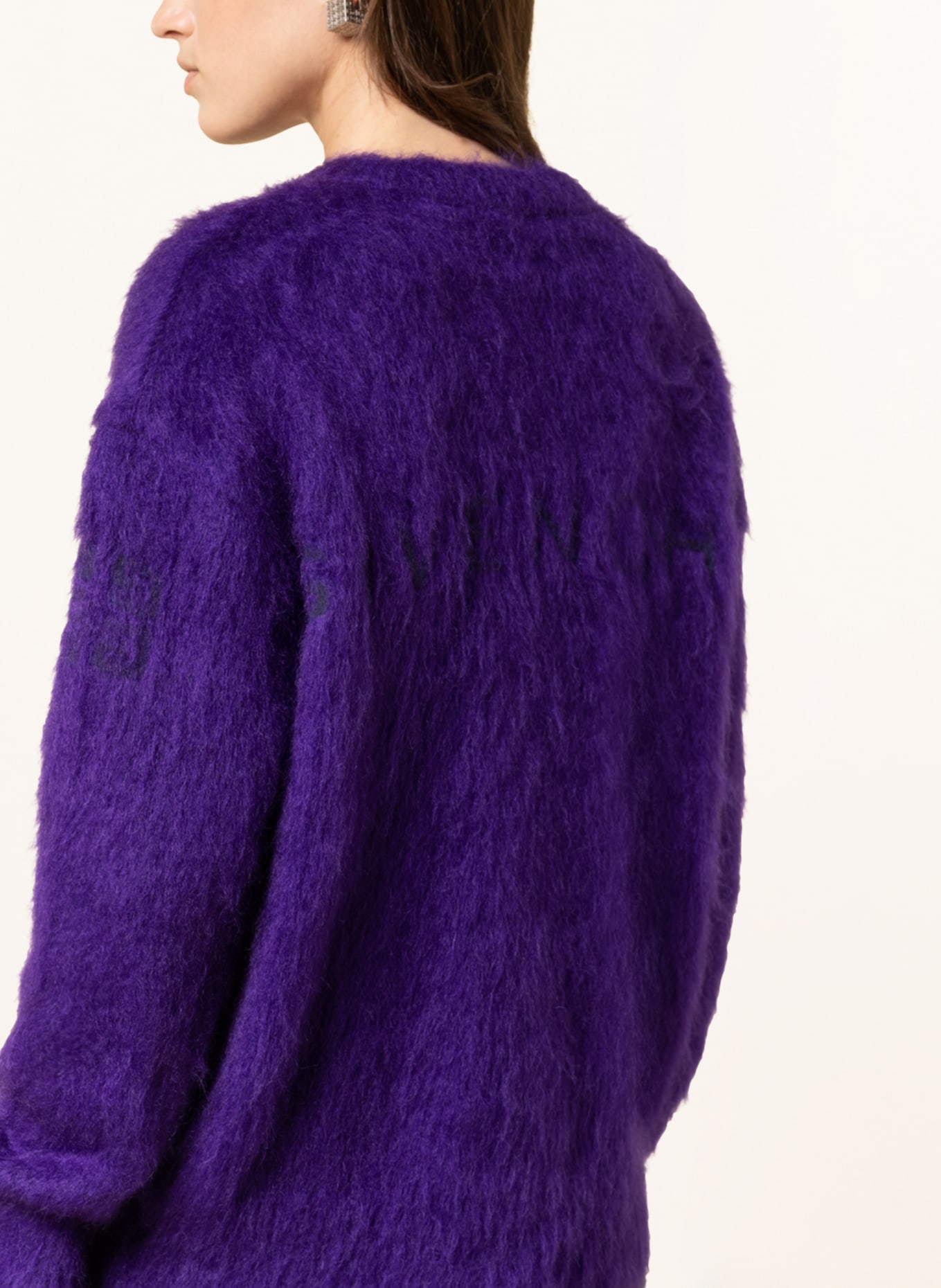 GIVENCHY Oversized sweater with mohair , Color: PURPLE (Image 4)