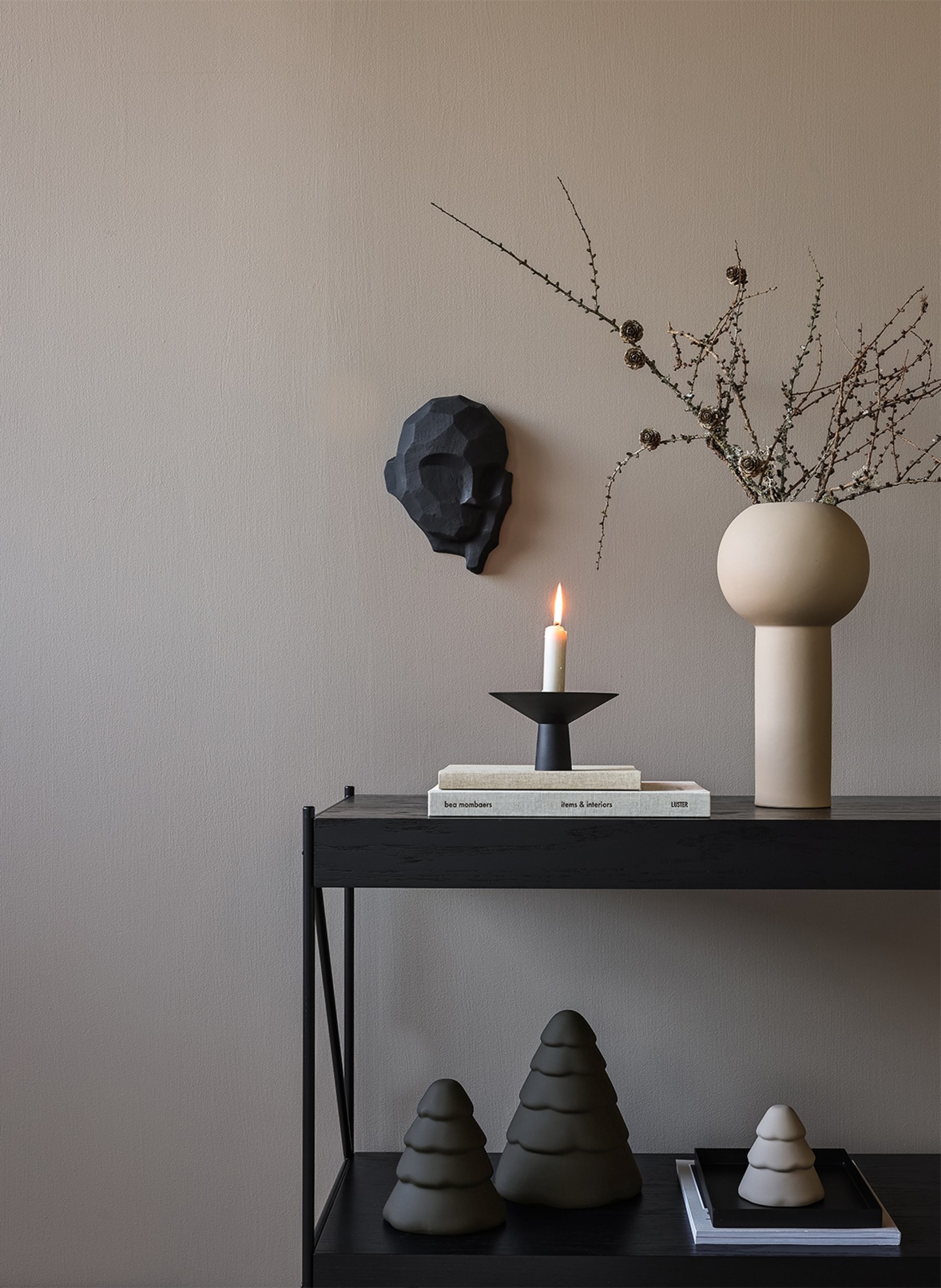 COOEE Design Dekofigur SNOWY: SCHWARZ