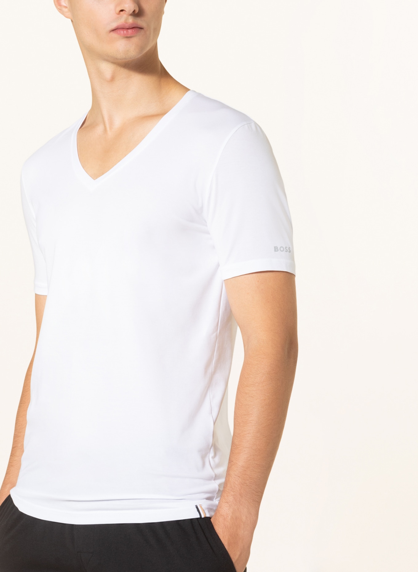 BOSS Lounge shirt MOTION, Color: WHITE (Image 4)