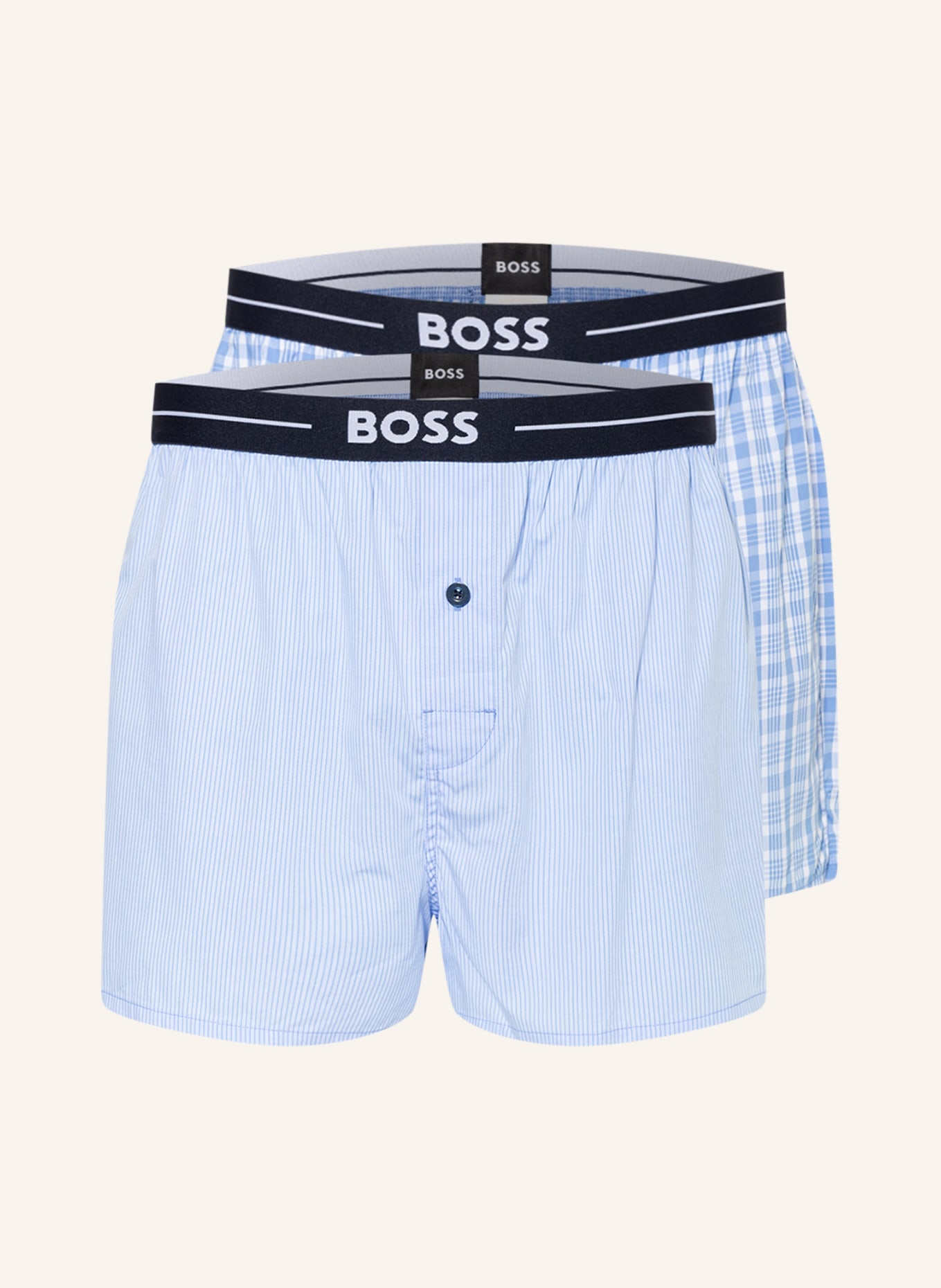 BOSS 2-pack woven boxer shorts , Color: LIGHT BLUE (Image 1)