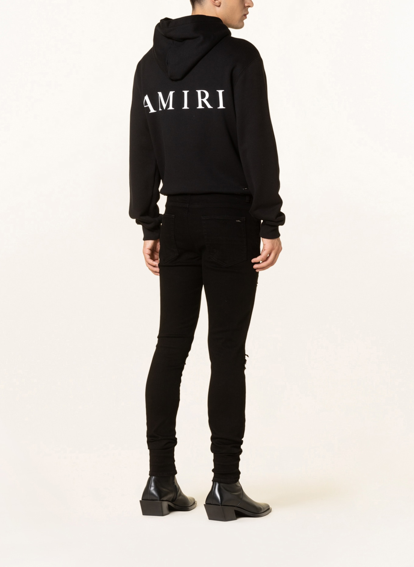 AMIRI Destroyed jeans extra slim fit, Color: 018 BLACK (Image 3)