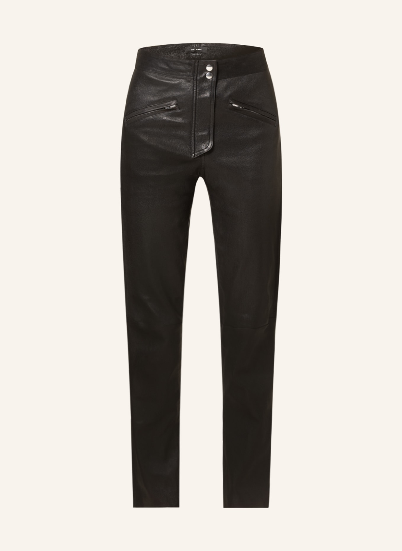 ISABEL MARANT Leather pants ADENIA, Color: BLACK (Image 1)