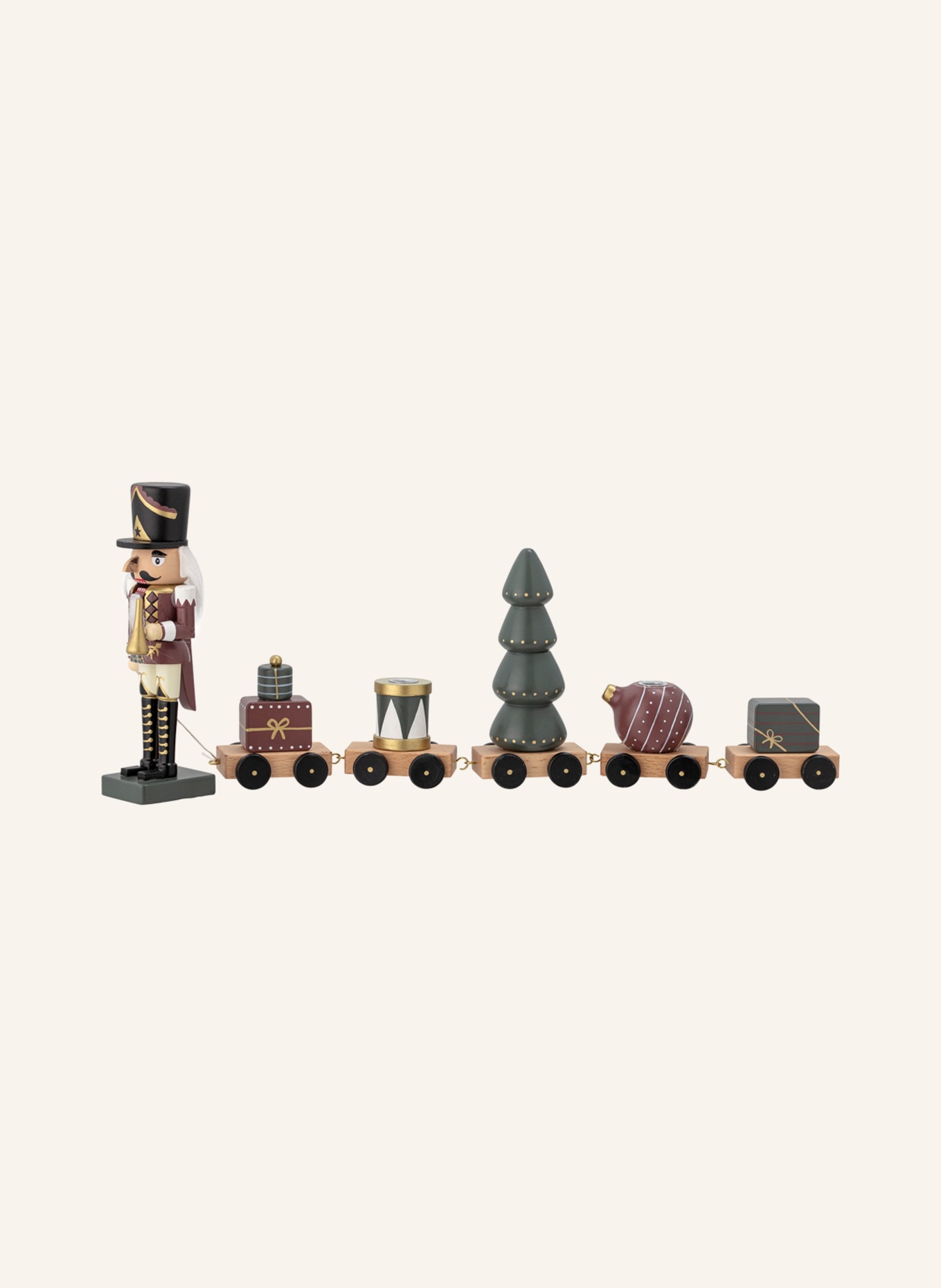 Bloomingville 6-piece Decorative figurine set VADIM: GREEN / DARK RED / WHITE