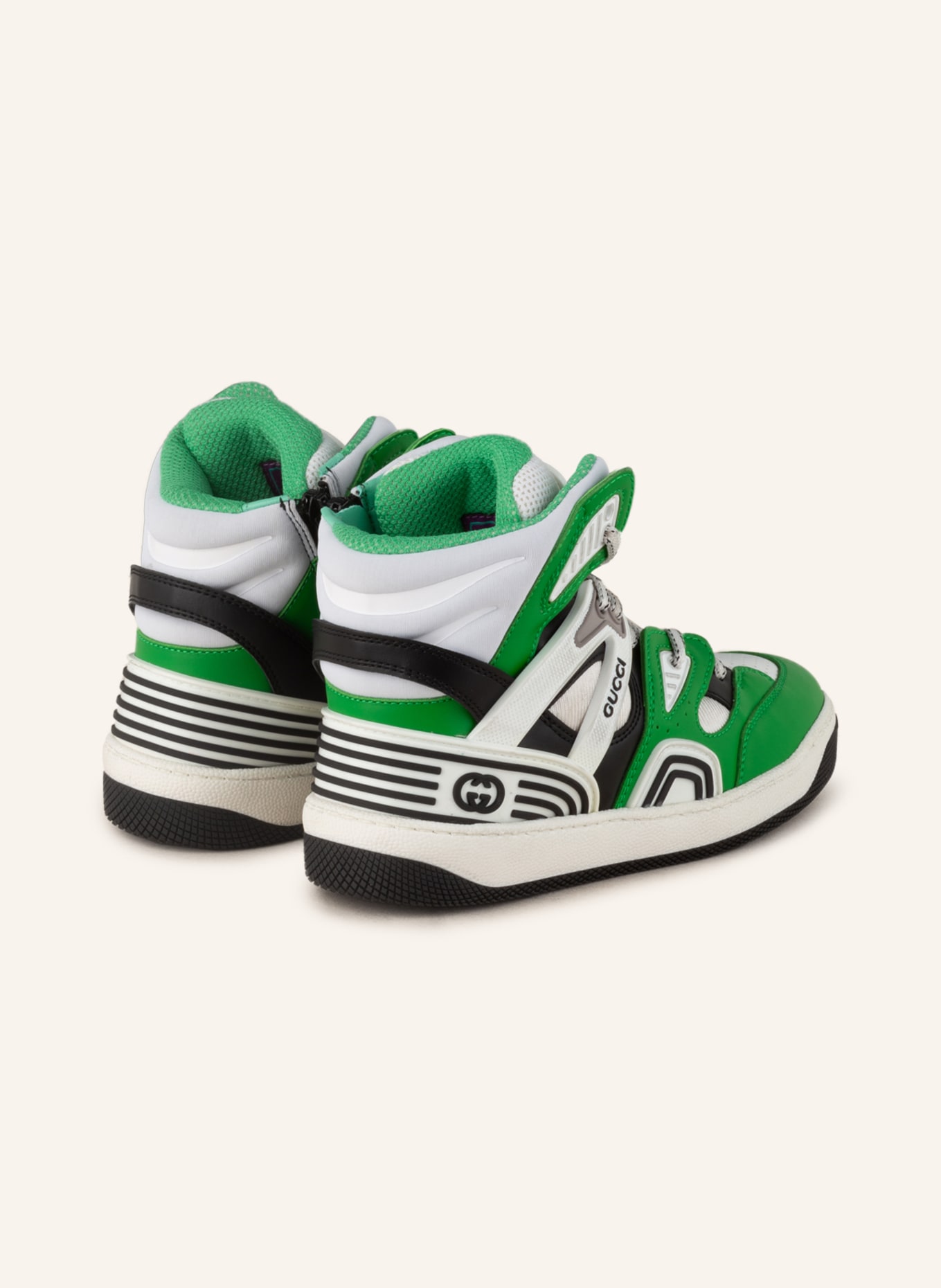 GUCCI Hightop-Sneaker, Farbe: GRÜN/ WEISS/ SCHWARZ (Bild 2)