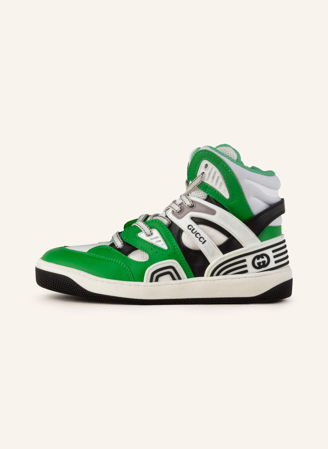 GUCCI Hightop-Sneaker, Farbe: GRÜN/ WEISS/ SCHWARZ (Bild 4)
