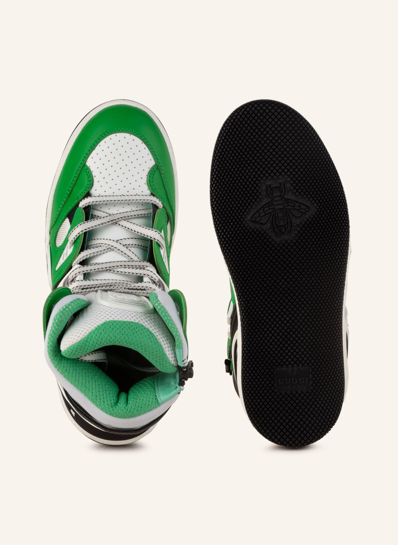 GUCCI Hightop-Sneaker, Farbe: GRÜN/ WEISS/ SCHWARZ (Bild 6)