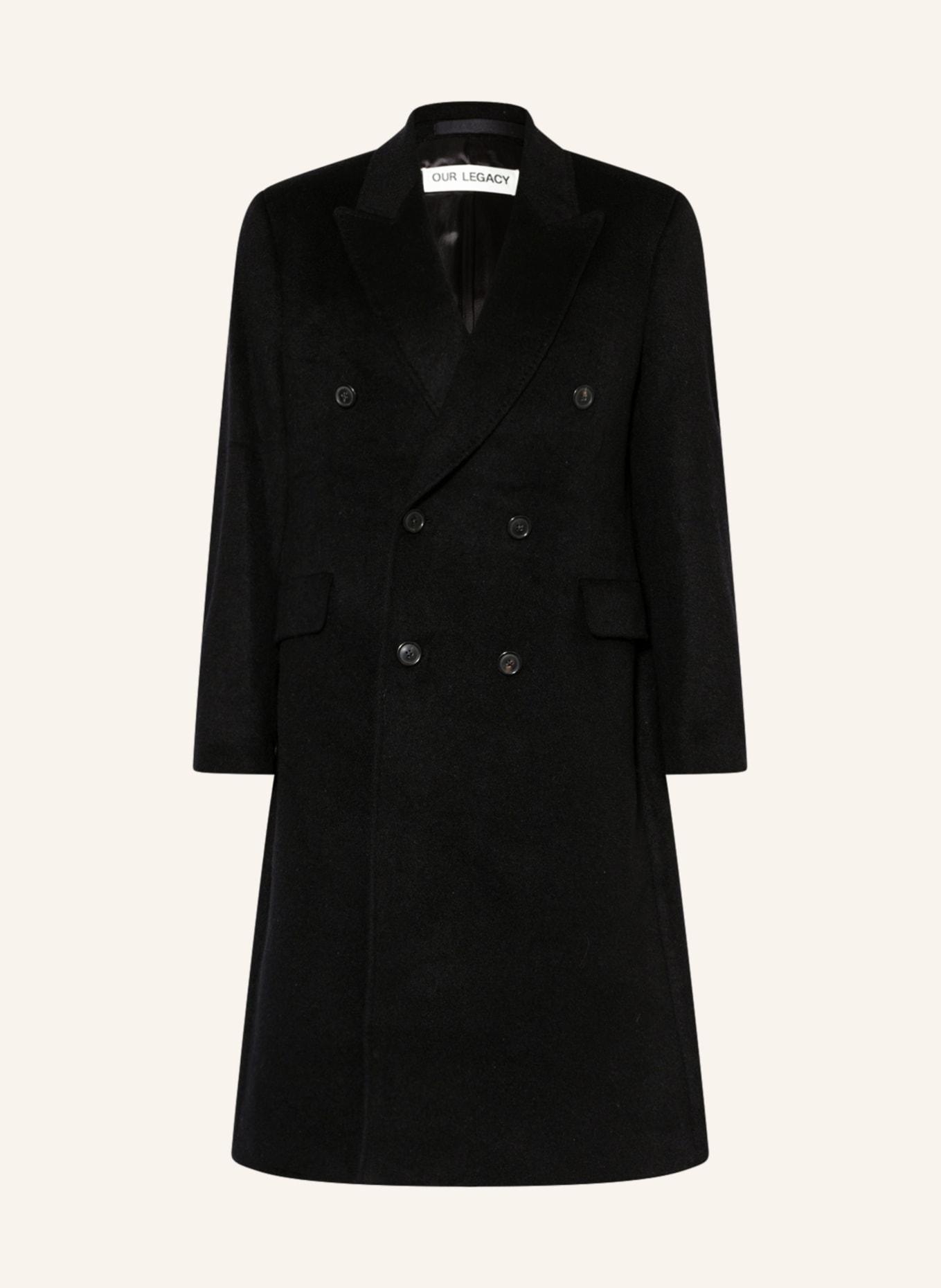 OUR LEGACY Coat with mohair, Color: BLACK (Image 1)