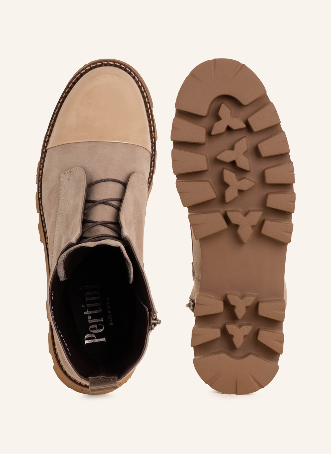 Pertini Šněrovací kotníkové boty, Barva: BÉŽOVÁ (Obrázek 6)