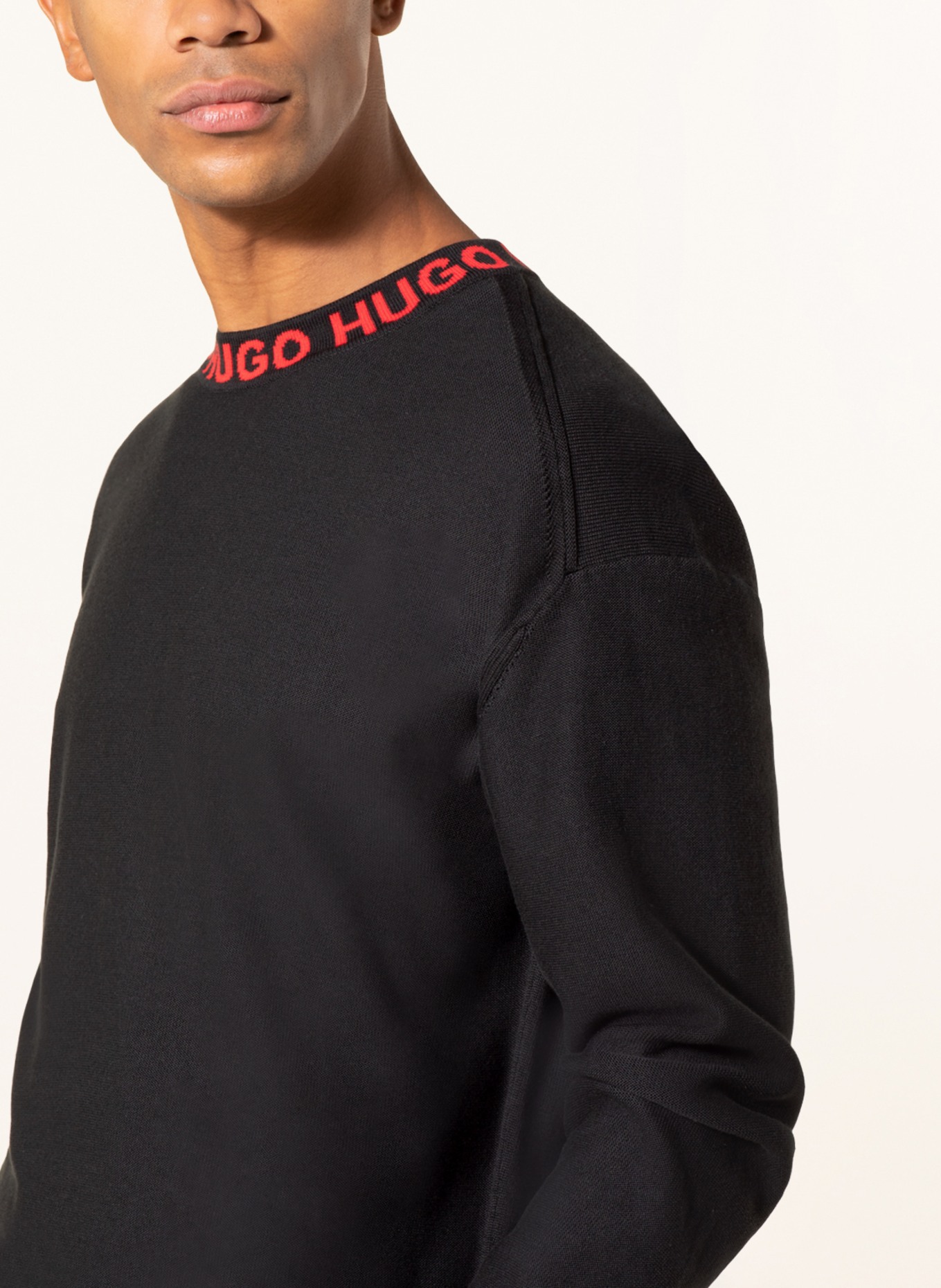 HUGO Sweater SMARLO, Color: BLACK (Image 4)