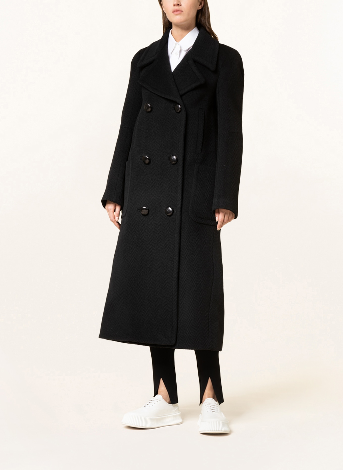 STELLA McCARTNEY Wool coat, Color: BLACK (Image 2)