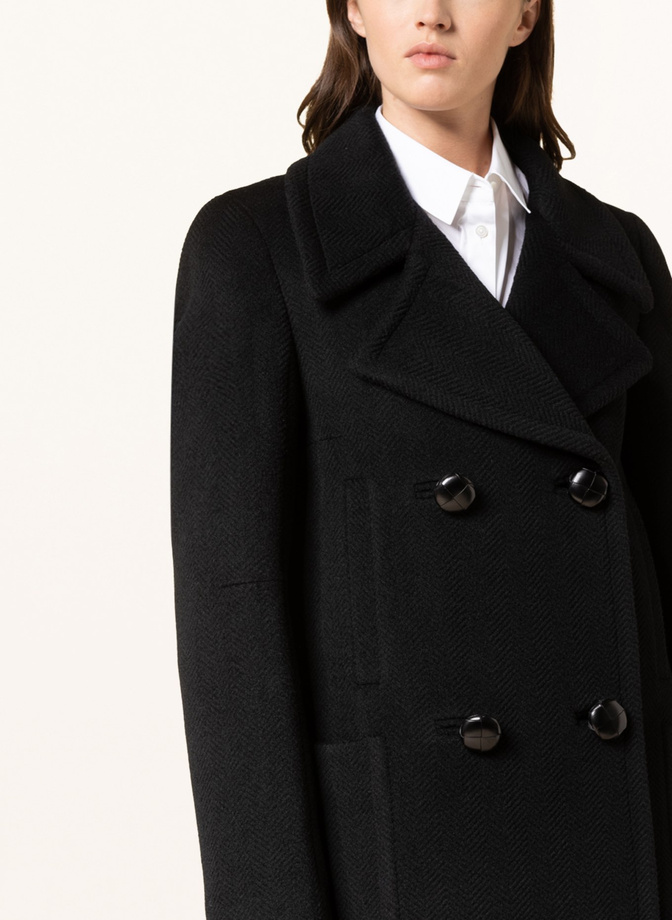 STELLA McCARTNEY Wool coat, Color: BLACK (Image 4)
