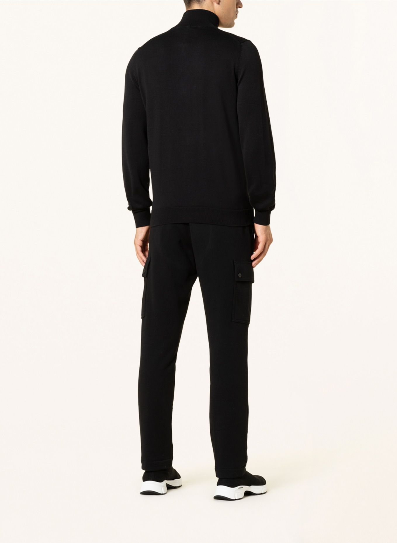 HUGO Half-zip sweater SAN QUINTUS, Color: BLACK (Image 3)