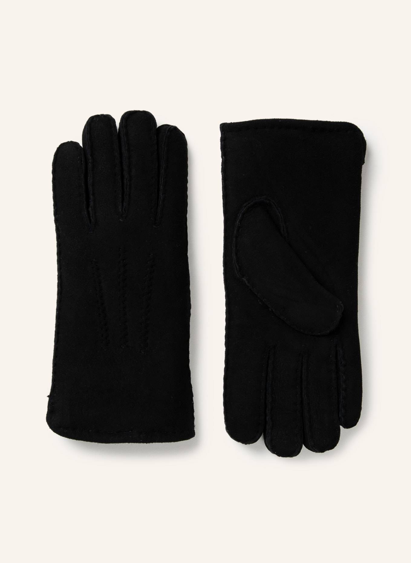 STROKESMAN'S Handschuhe mit Echtfell, Farbe: SCHWARZ (Bild 1)